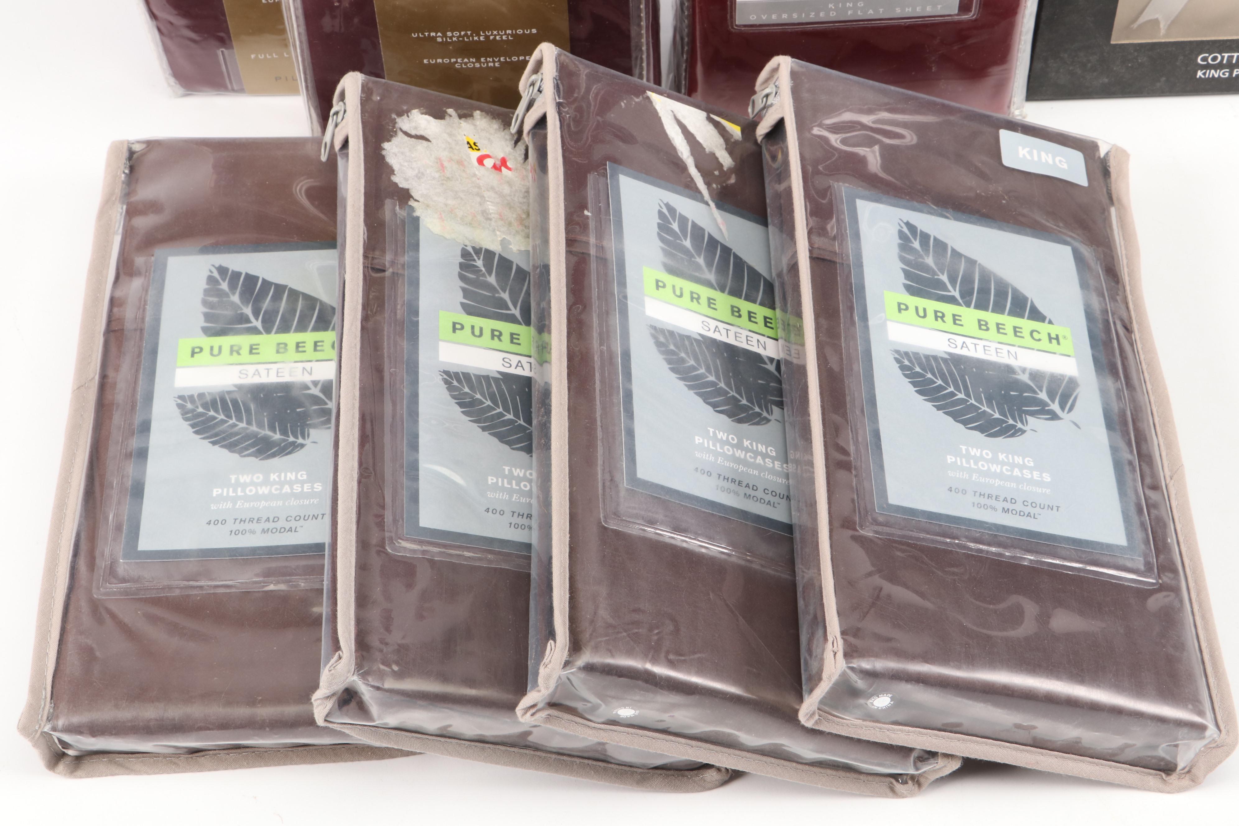 Wamsutta Cotton King Flat Sheet and Pillowcases with Other Bedding