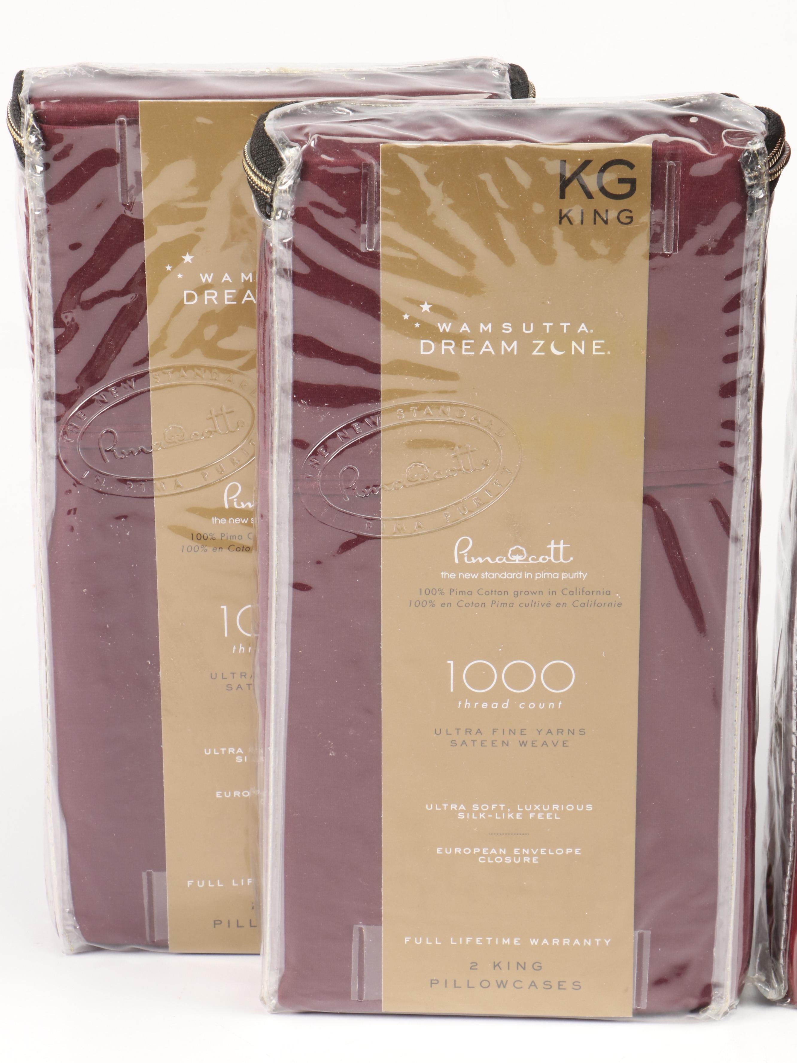 Wamsutta Cotton King Flat Sheet and Pillowcases with Other Bedding