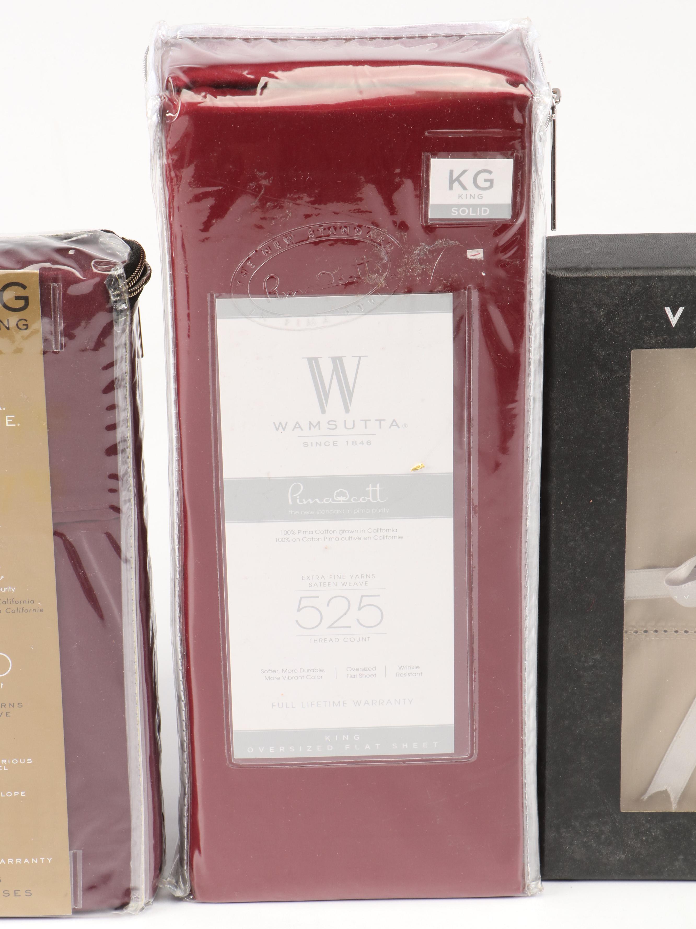 Wamsutta Cotton King Flat Sheet and Pillowcases with Other Bedding