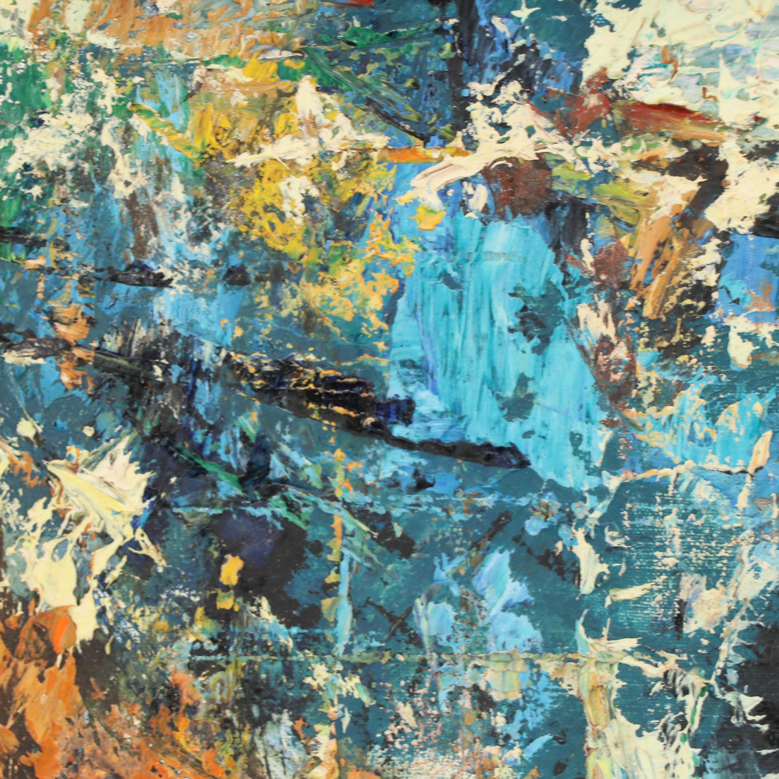 José Salazar Ruiz Esparza Abstract Non-Objective Oil Painting, 1966