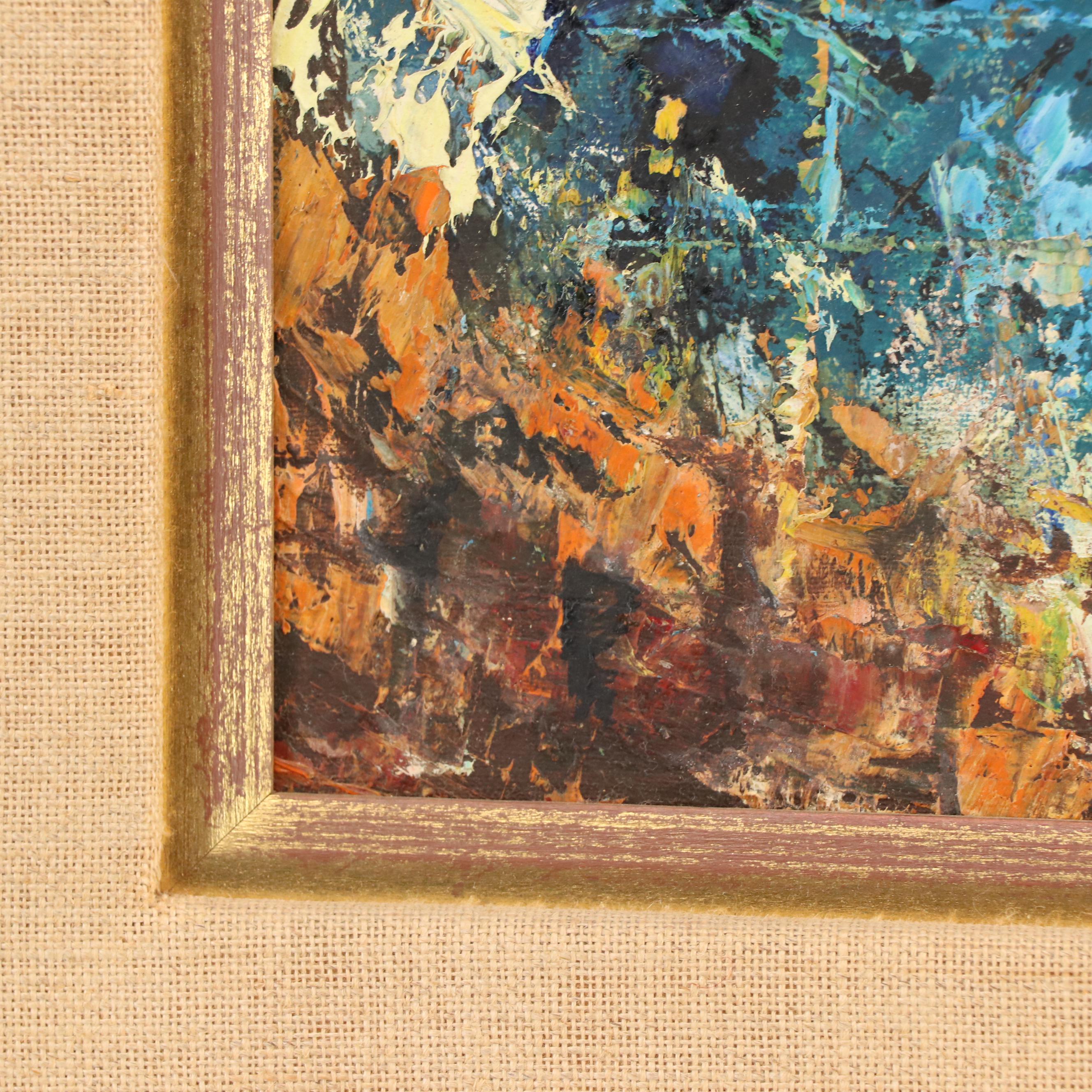 José Salazar Ruiz Esparza Abstract Non-Objective Oil Painting, 1966