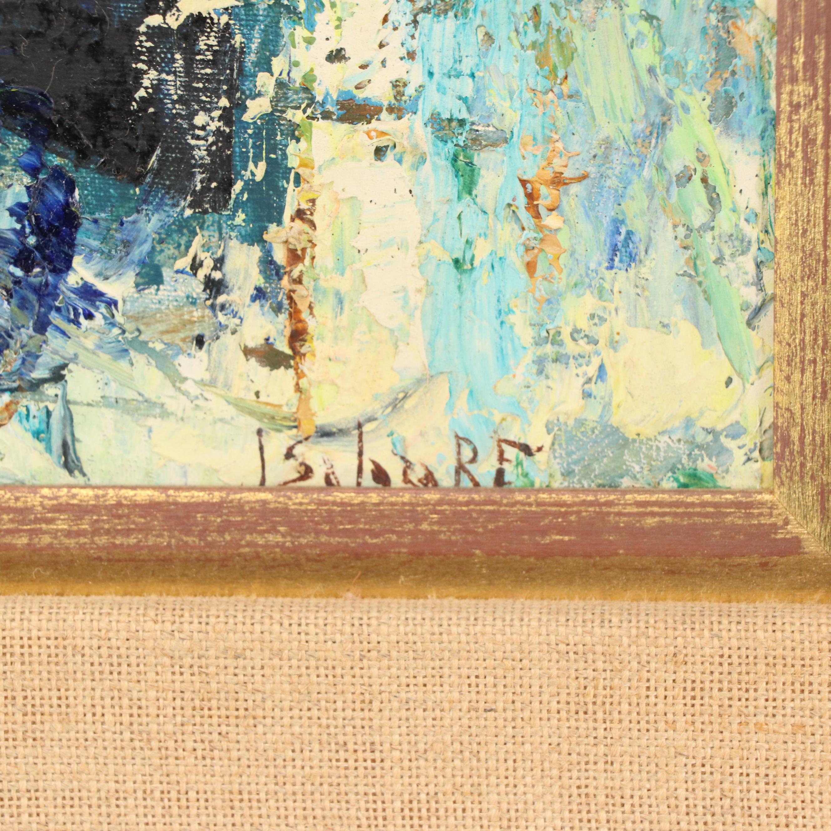 José Salazar Ruiz Esparza Abstract Non-Objective Oil Painting, 1966