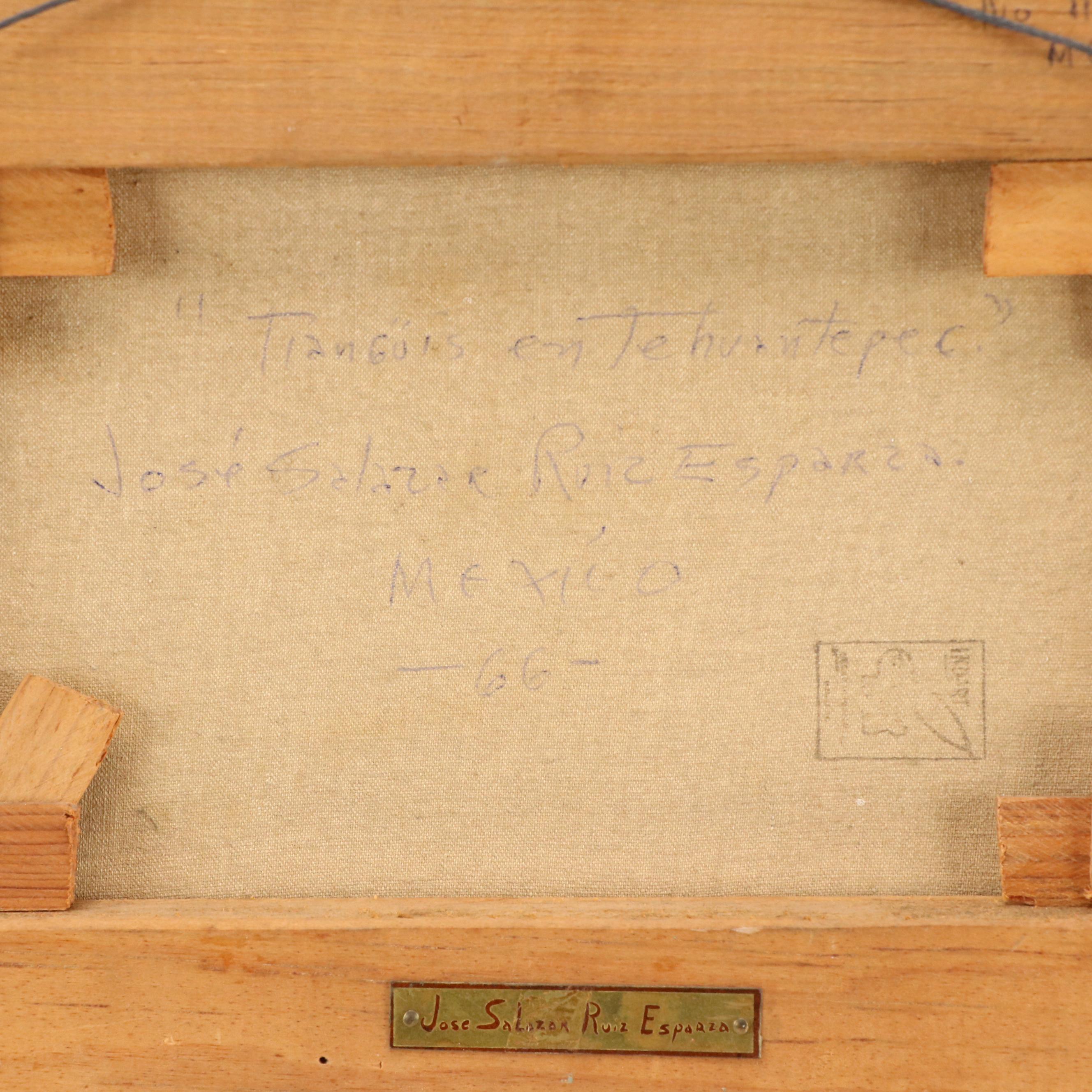 José Salazar Ruiz Esparza Abstract Non-Objective Oil Painting, 1966