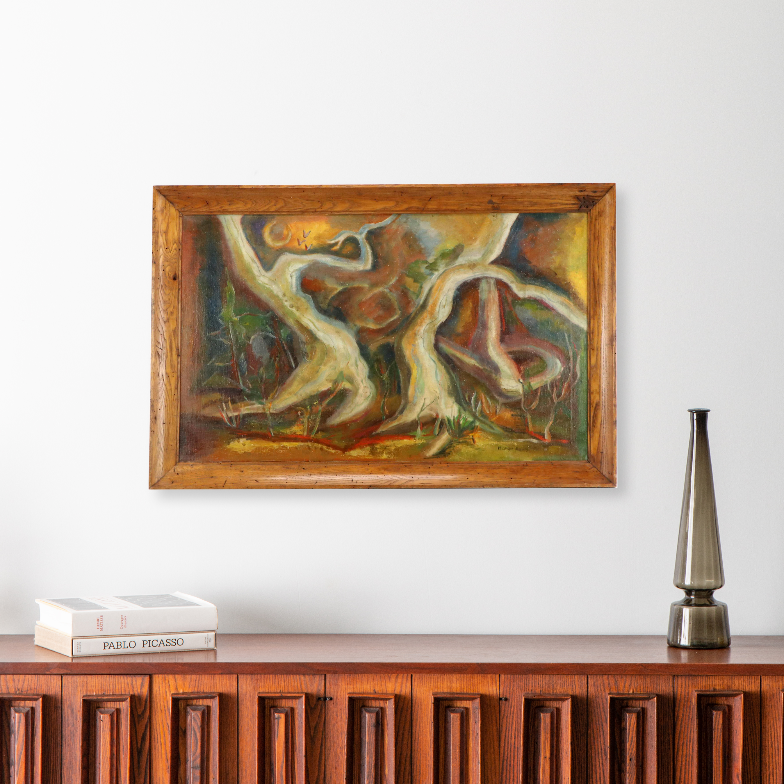 Marge Evans Modernist Figurative Oil Painting, 1956