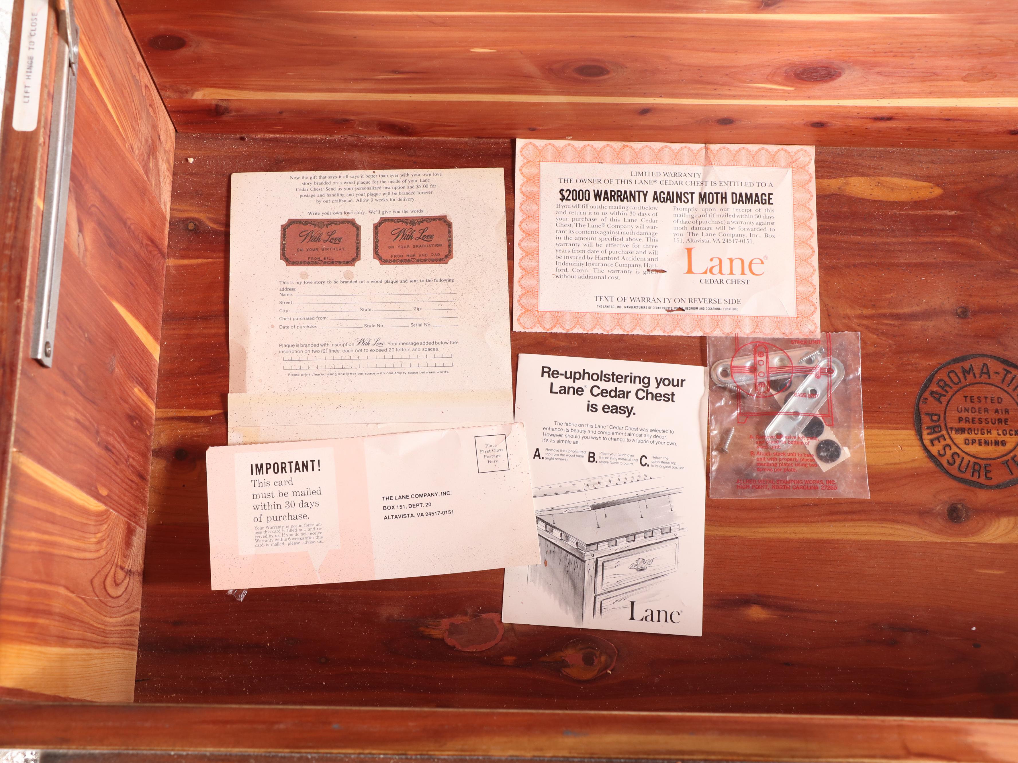 Lane "Aroma-Tite" Pine and Cedar Chest/Bench, Late 20th Century