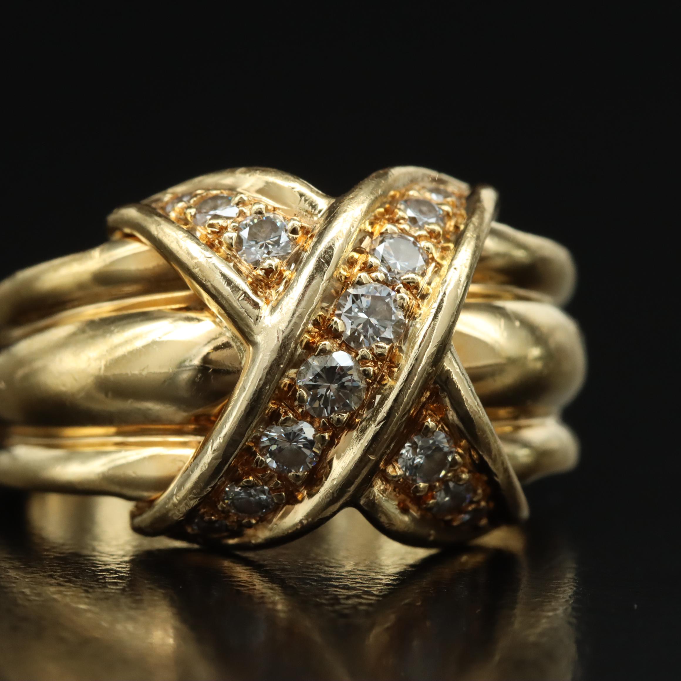 Tiffany & Co. Signature X 18K 0.41 CTW Diamond Ring