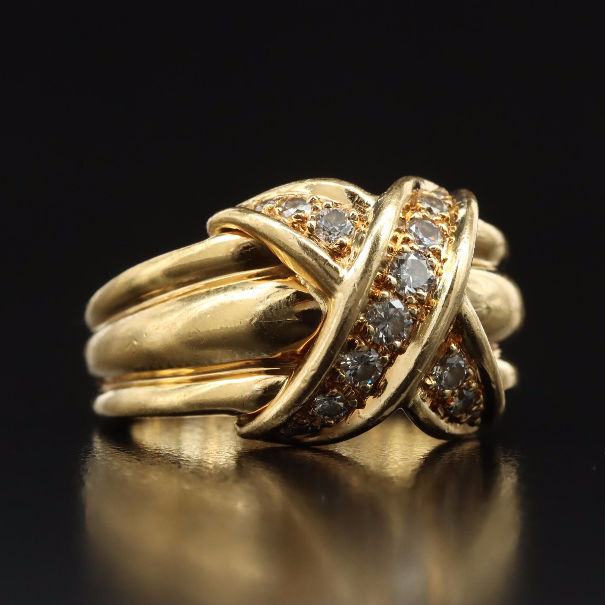 Tiffany & Co. Signature X 18K 0.41 CTW Diamond Ring