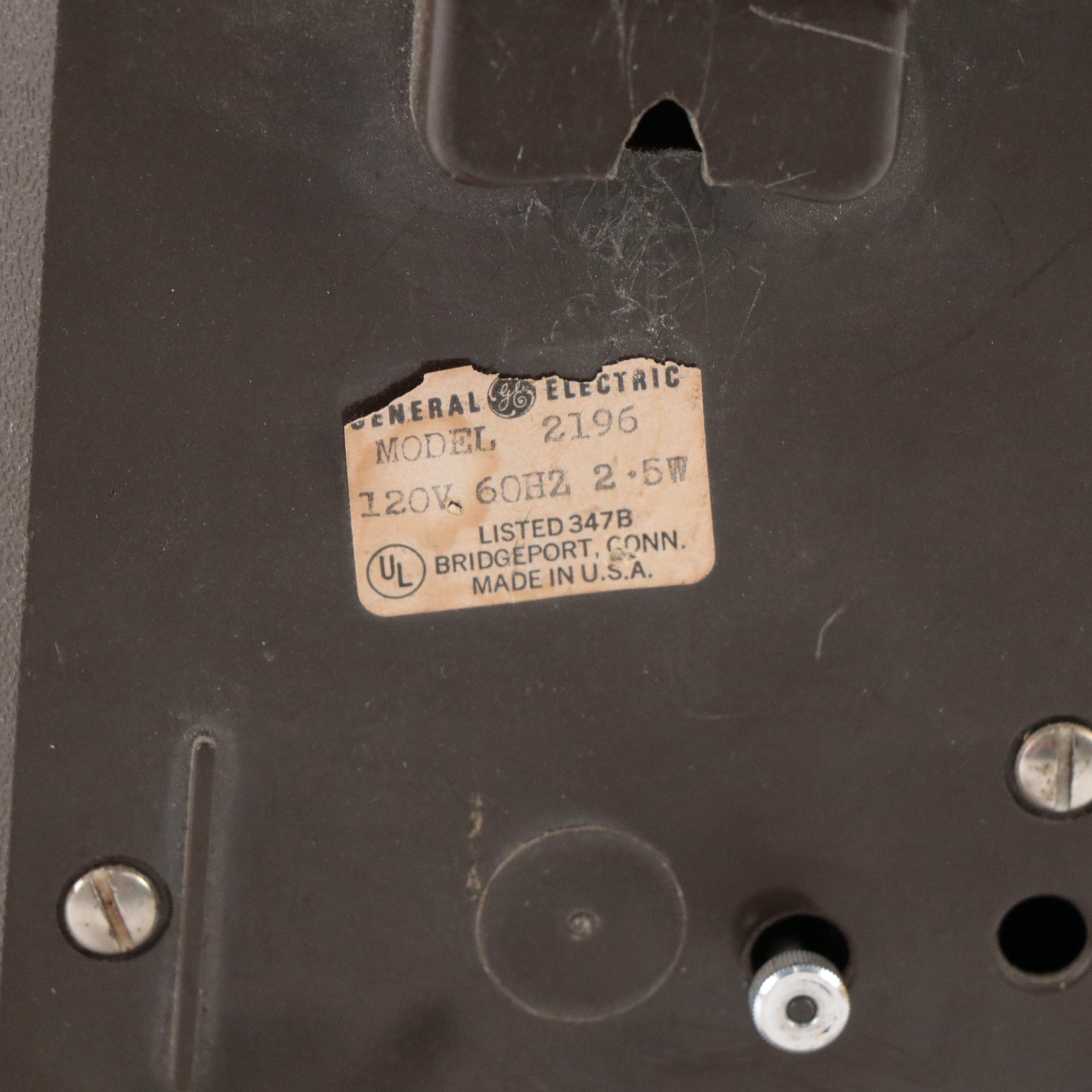 General Electric Model 2196, Telechron and Burwood Wall Clocks