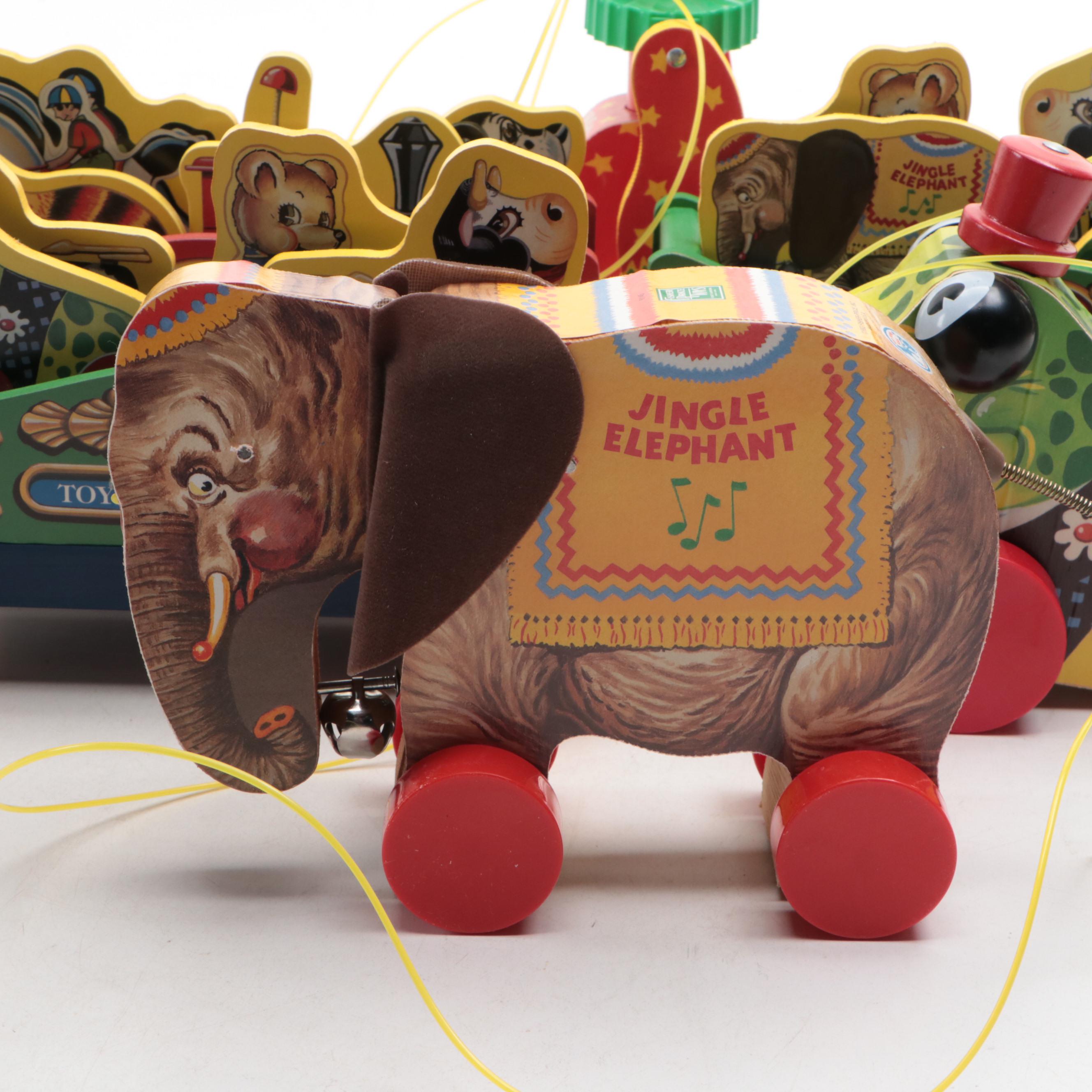 Fisher-Price "Jingle Elephant," "Squeaky the Clown" and More Wooden Toys