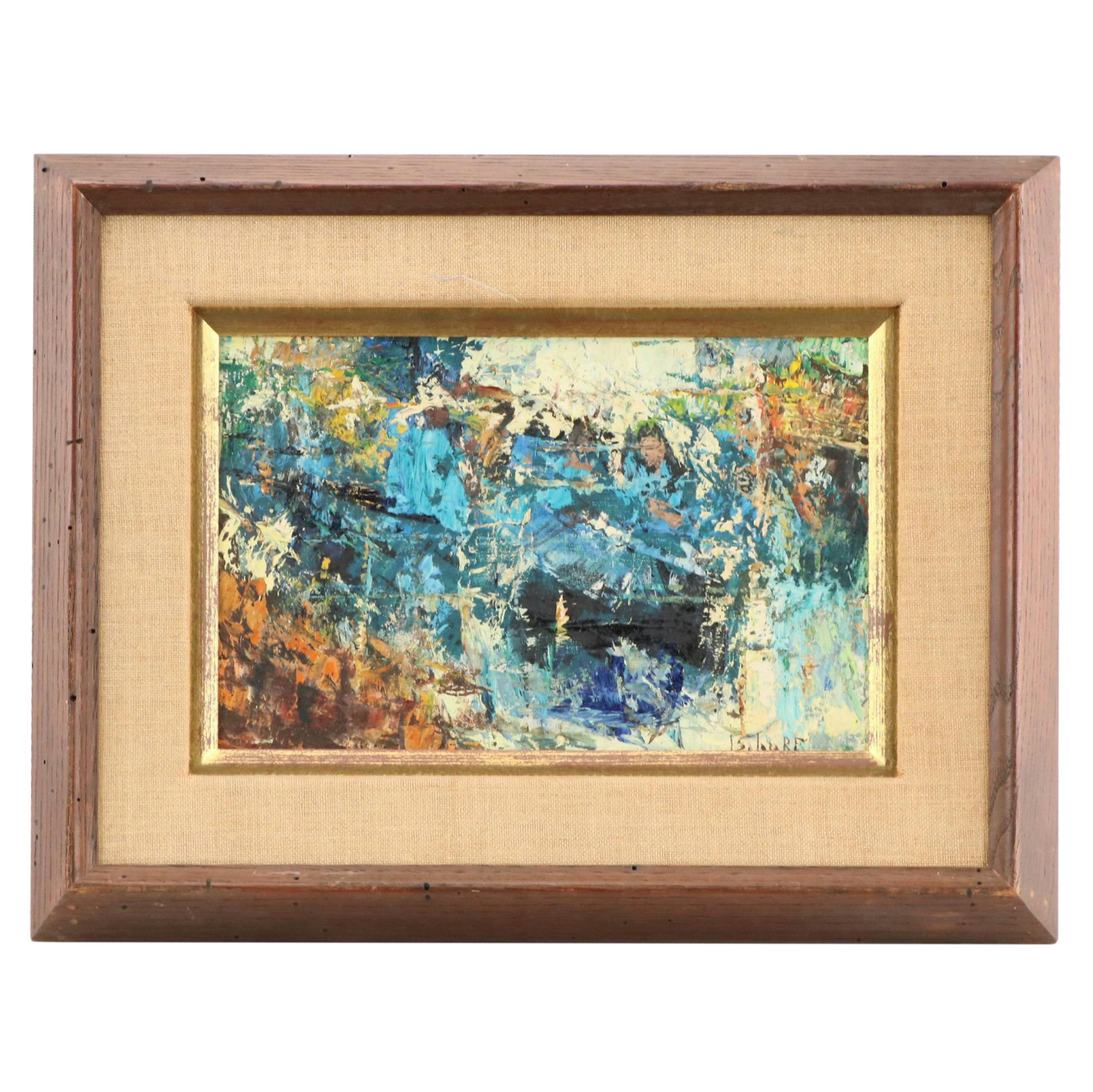 José Salazar Ruiz Esparza Abstract Non-Objective Oil Painting, 1966
