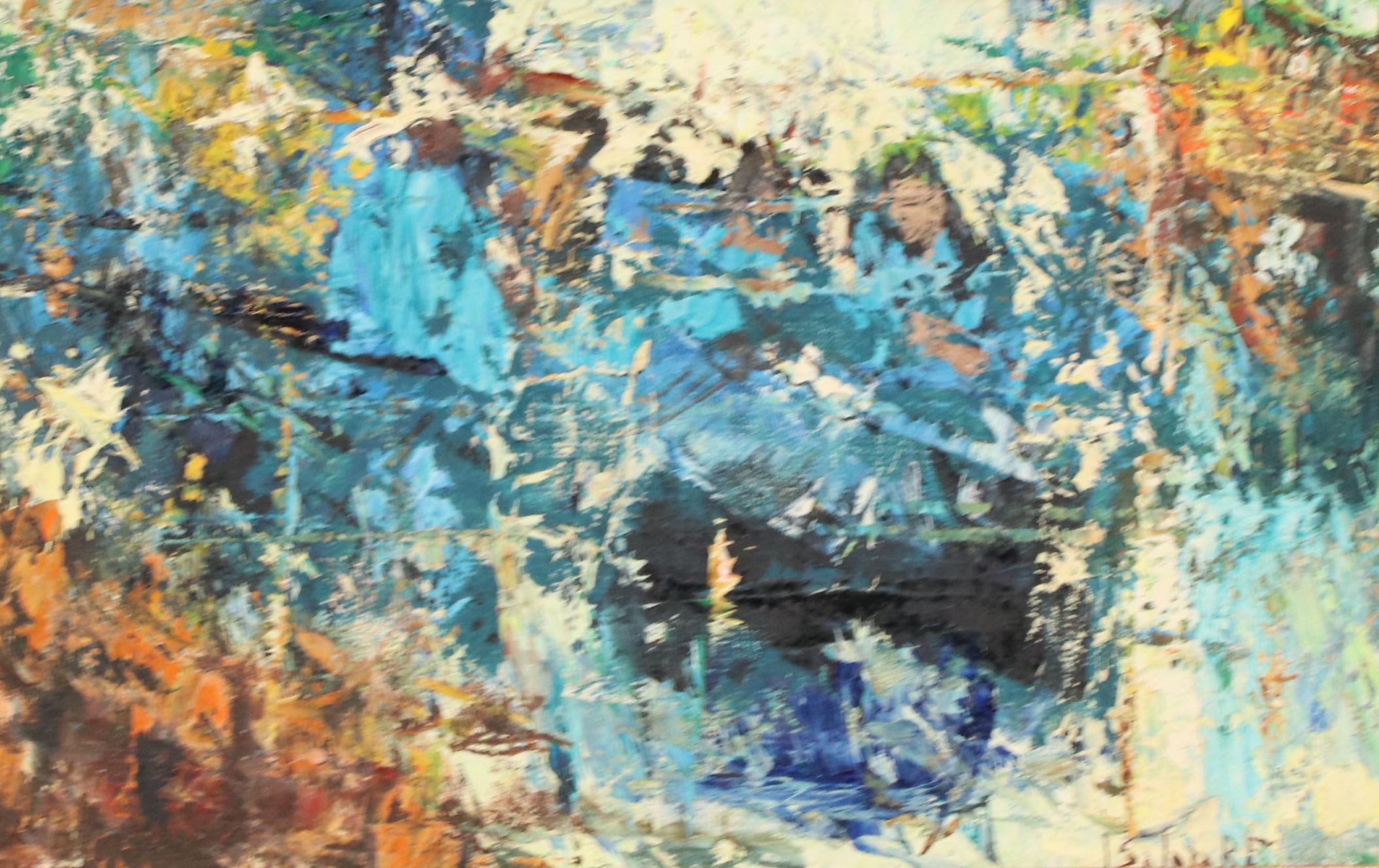 José Salazar Ruiz Esparza Abstract Non-Objective Oil Painting, 1966