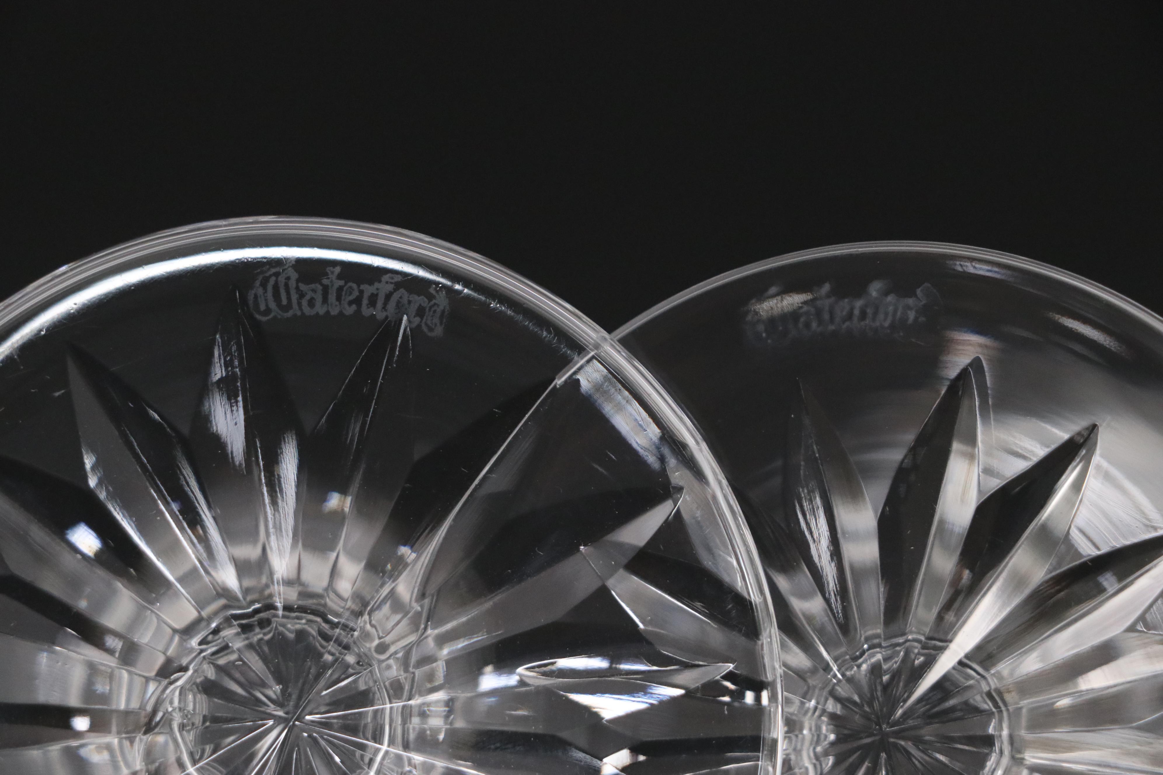 Waterford Crystal "Lismore" Claret Wine Glasses, Mid to Late 20th Century