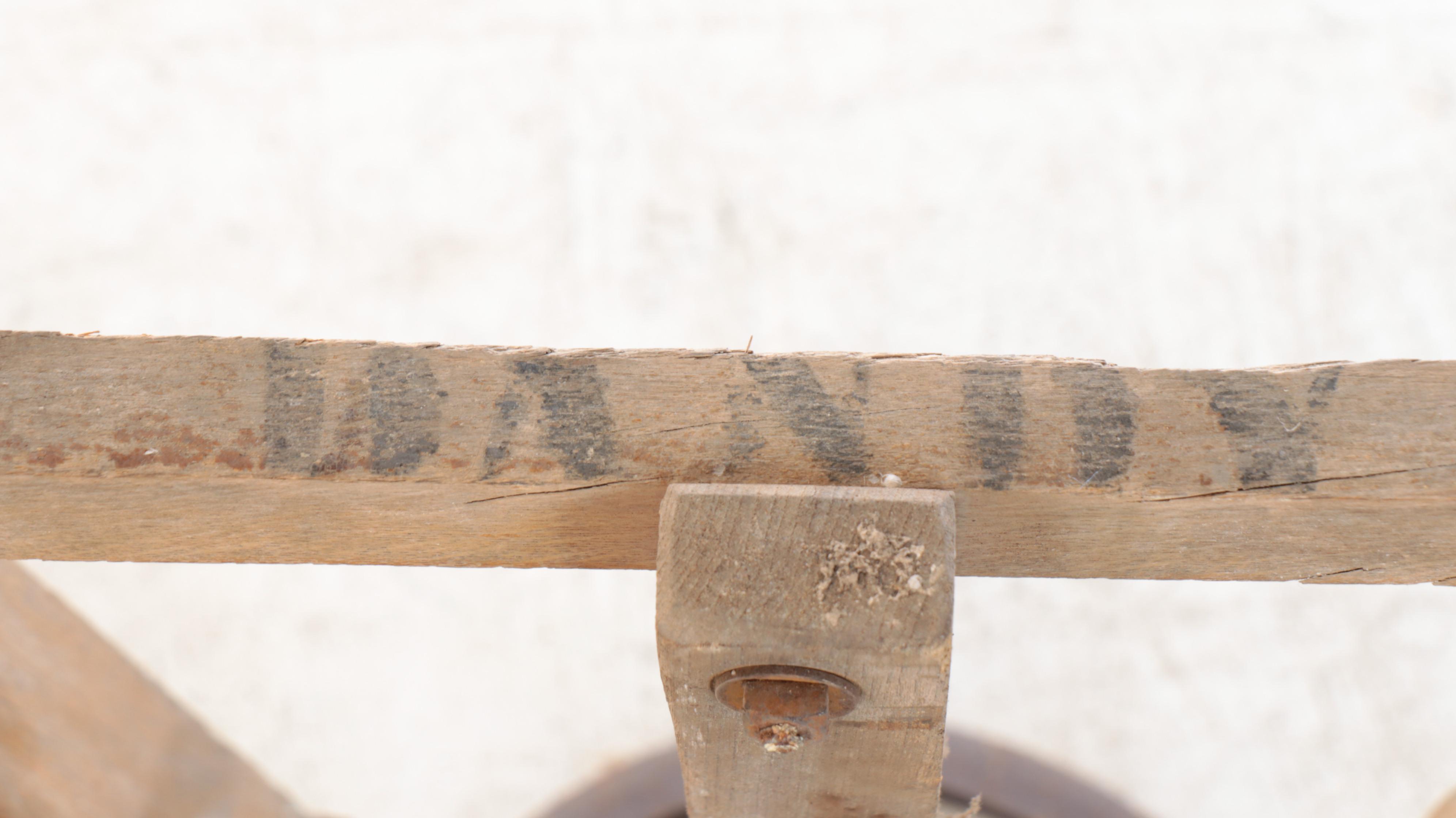 Pair of Hand Scythes with Dandy Hand Truck, Early to Mid-20th Century