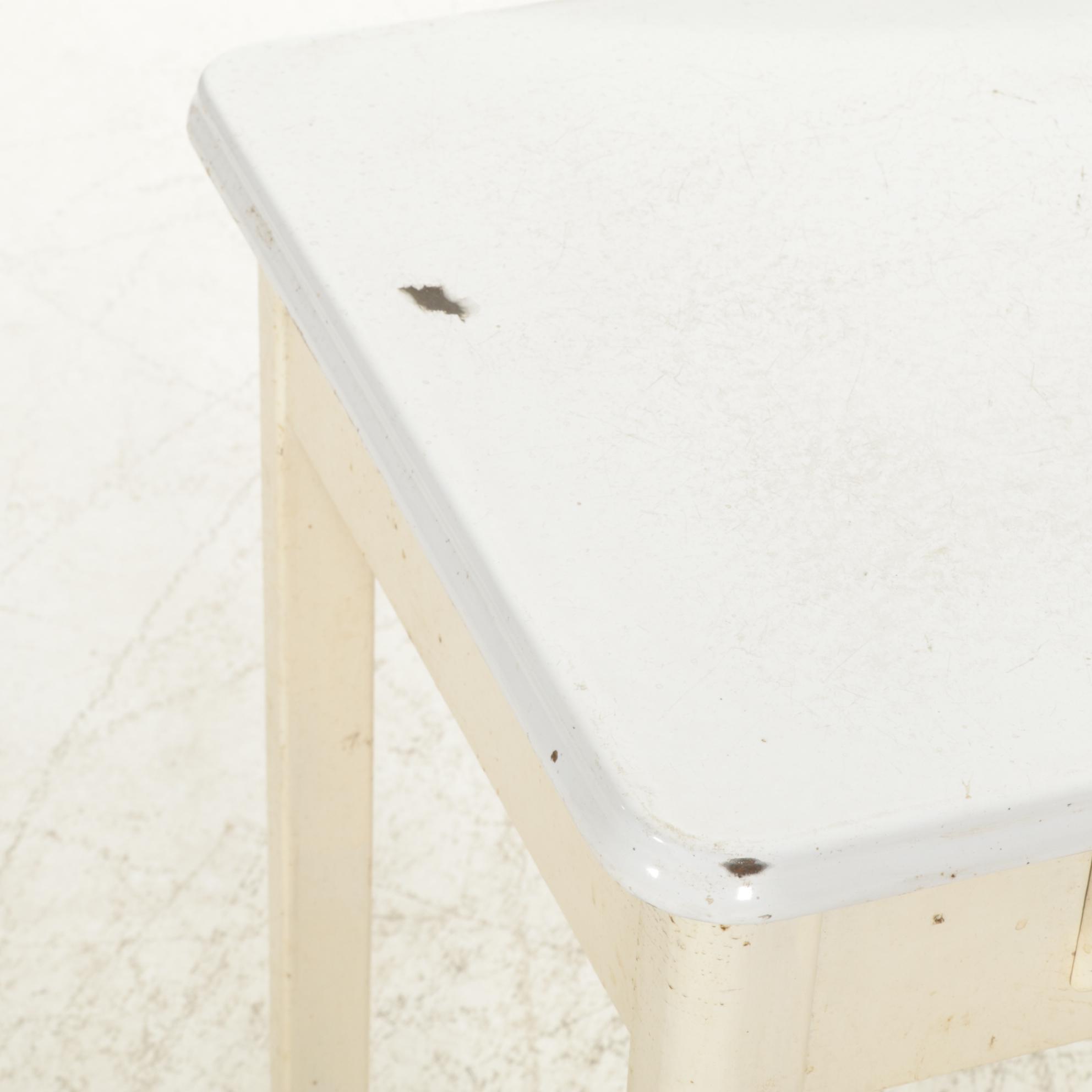 Mutschler Brothers "PortaBill" Work Table with Enamel Tabletop, Mid 20th Century