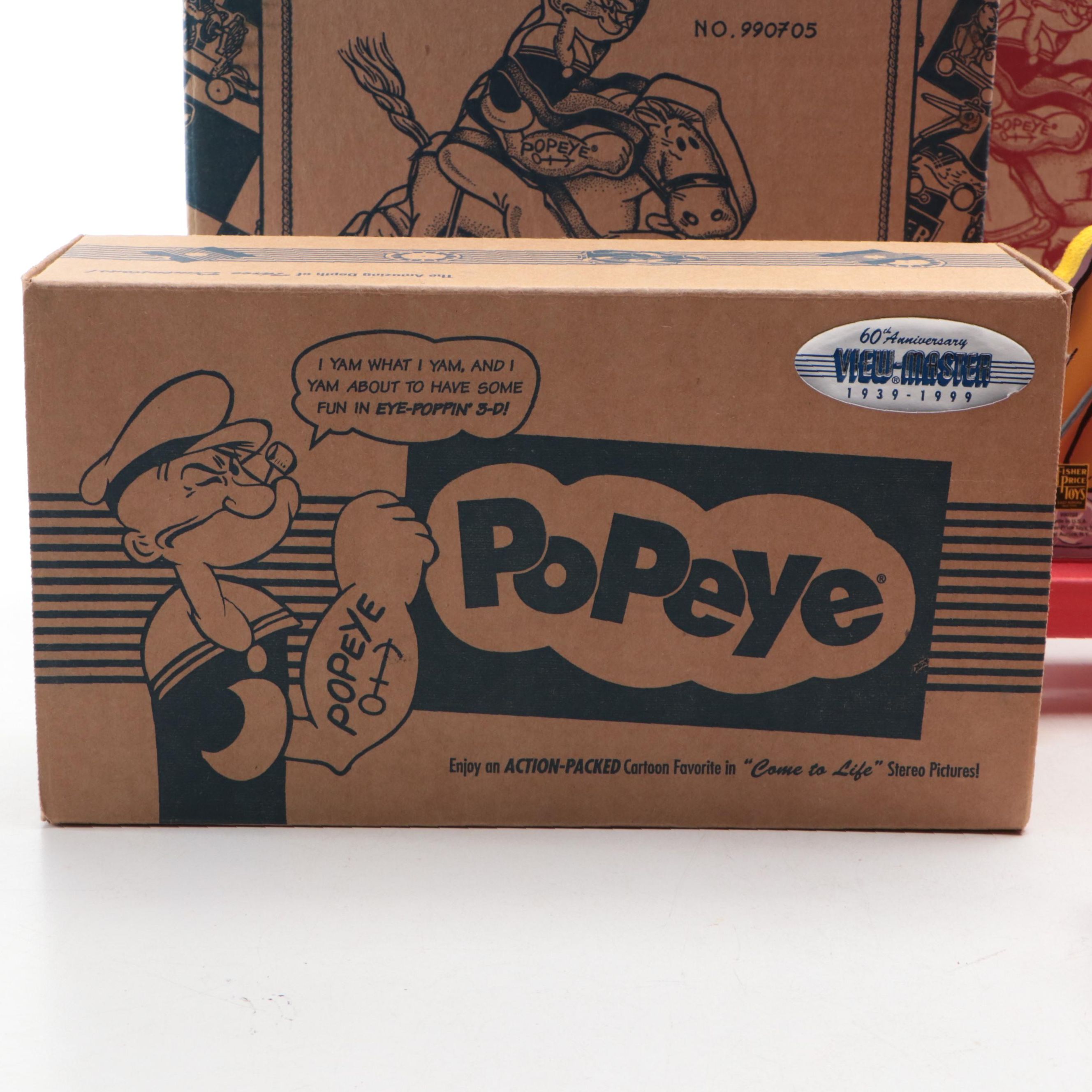 Fisher-Price "Popeye Cowboy" Pull Toys with View-Master Stereoscope