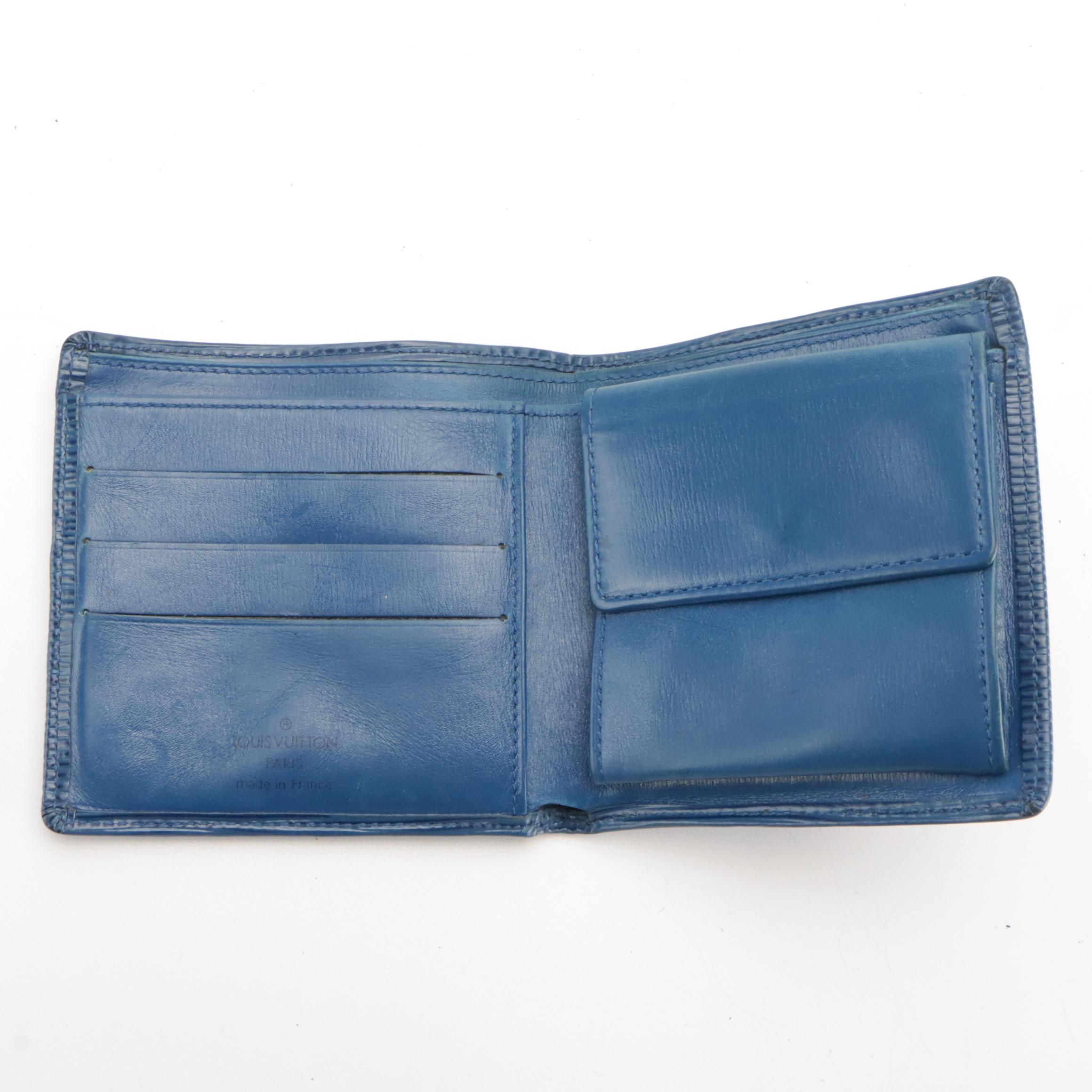 Louis Vuitton Marco Bifold Wallet in Toledo Blue Epi Leather
