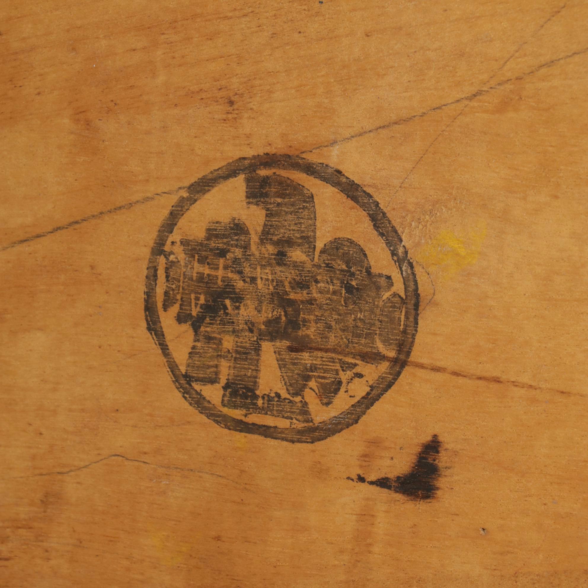 Heywood-Wakefield Round Maple Coffee Table, Mid 20th Century