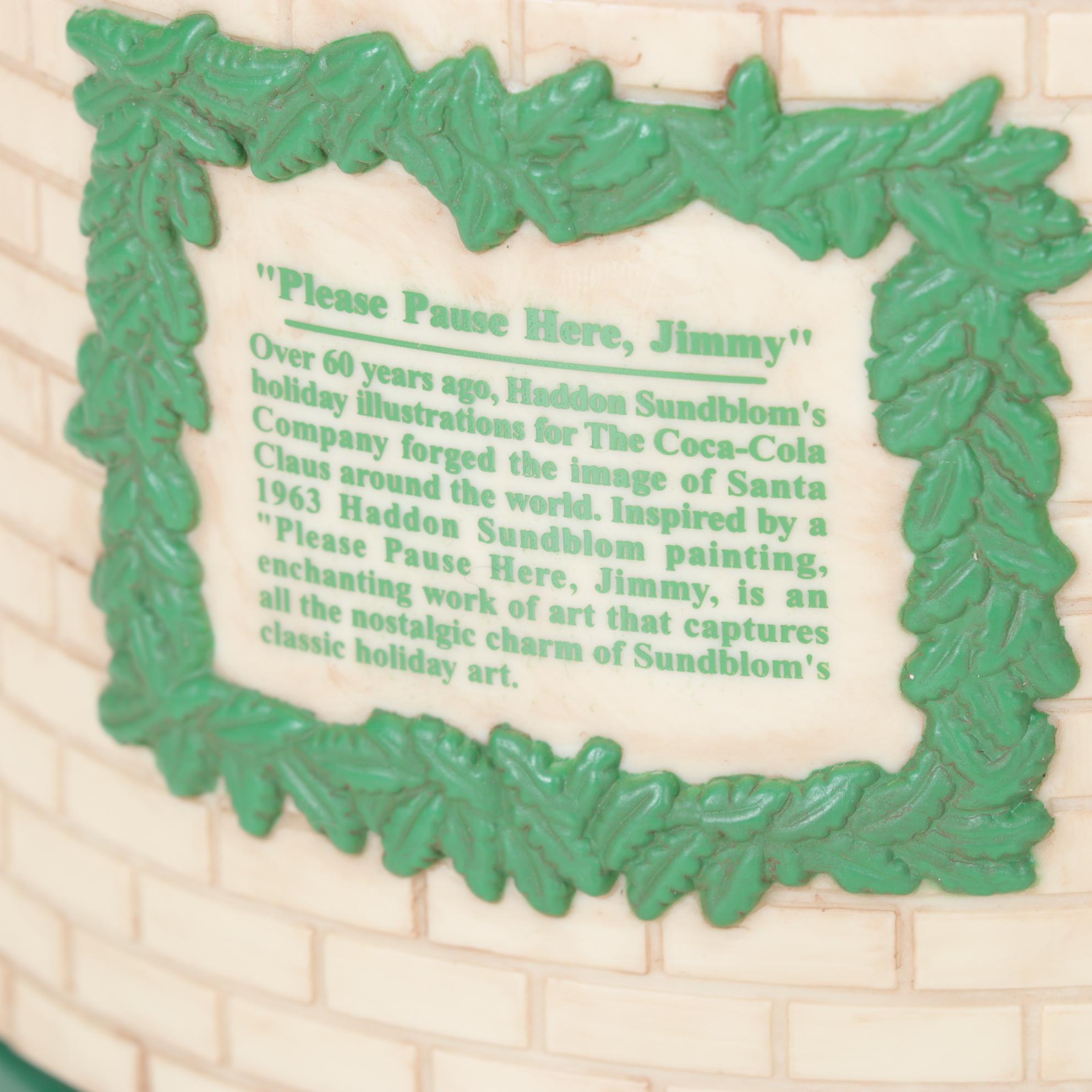 Coca-Cola Christmas Decorations with Three Banks, a Figurine, and a Bobblehead