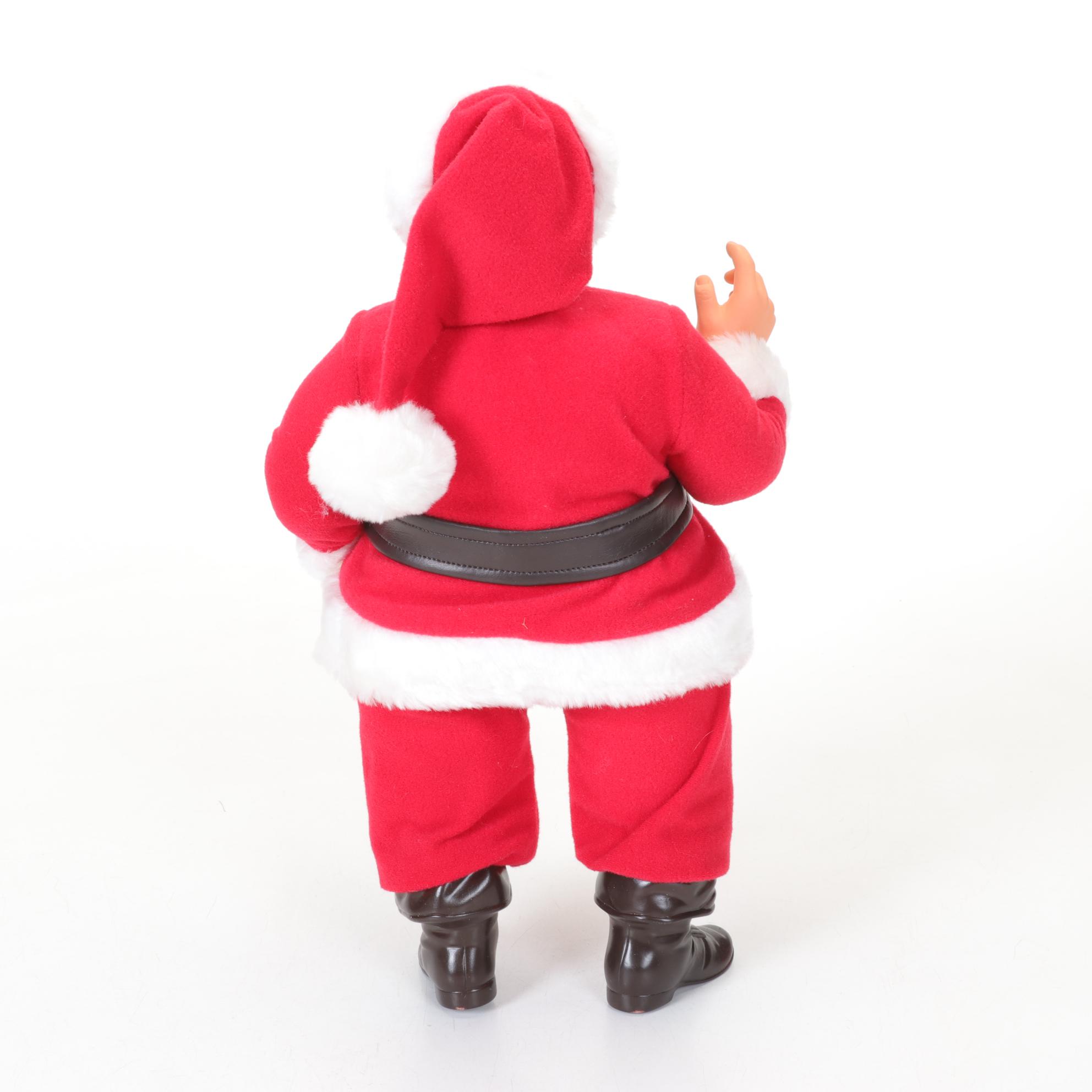 Coca-Cola Christmas Decorations with Three Banks, a Figurine, and a Bobblehead