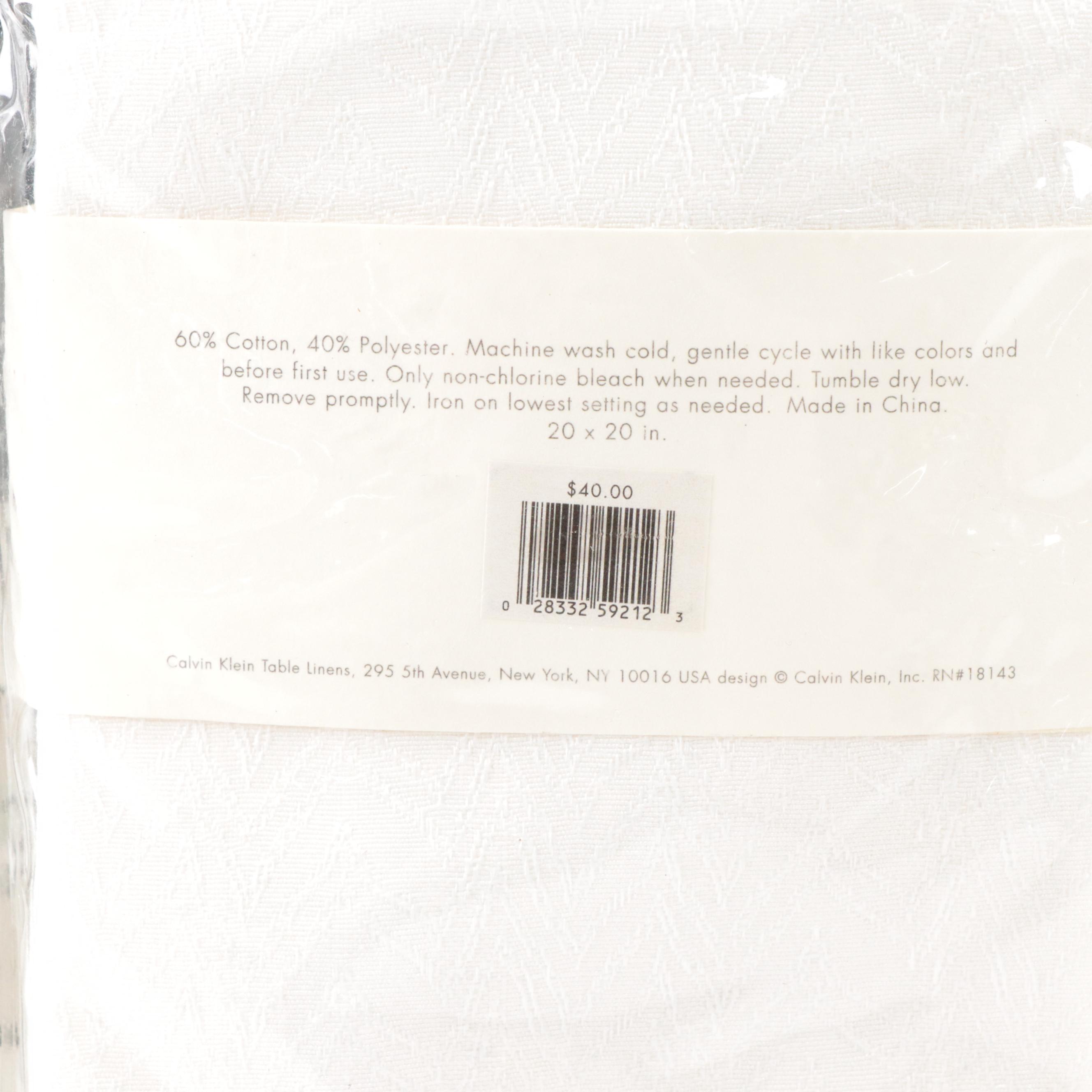 Waterford, Calvin Klein and Ralph Lauren Tablecloths and Napkins, 21st Century