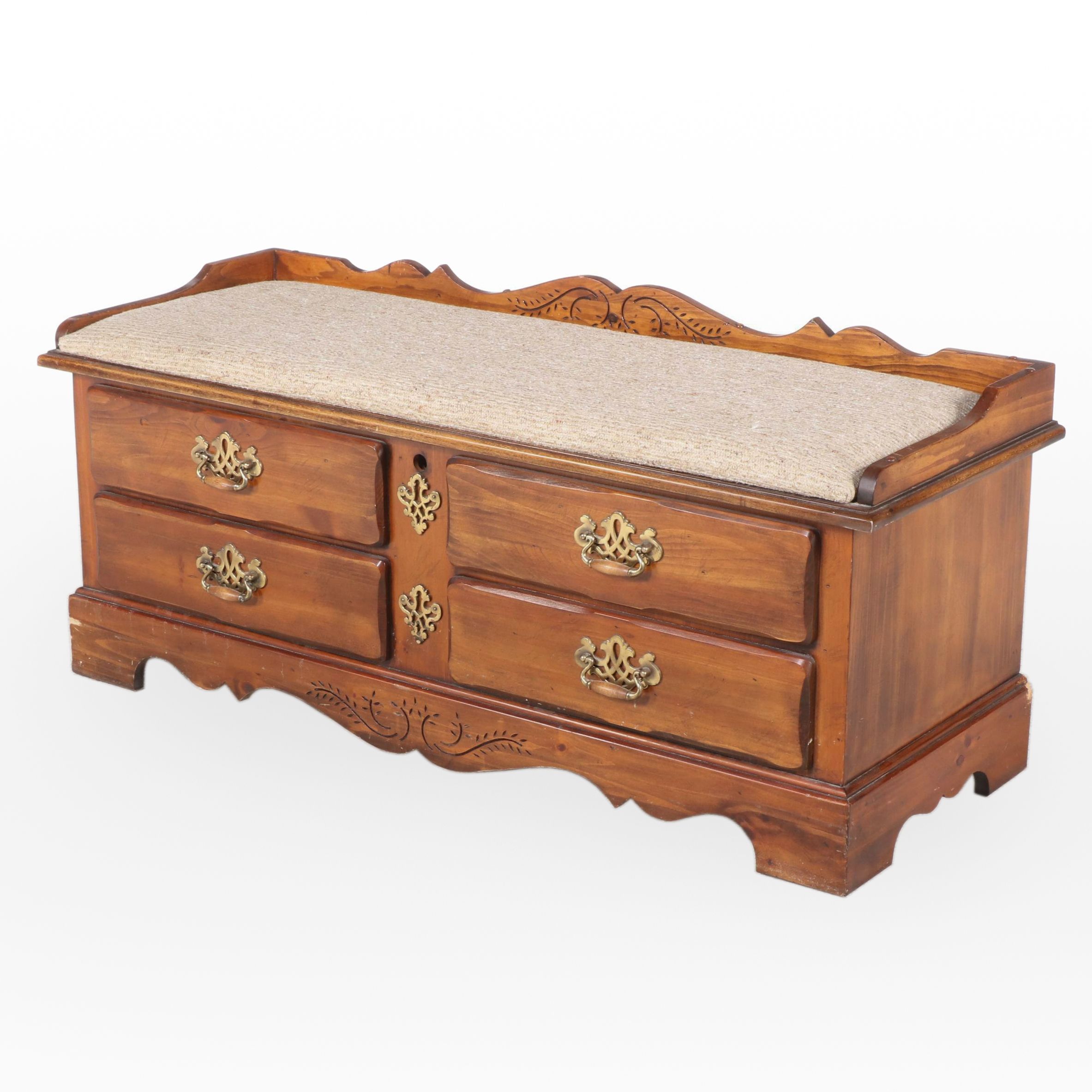Lane "Aroma-Tite" Pine and Cedar Chest/Bench, Late 20th Century