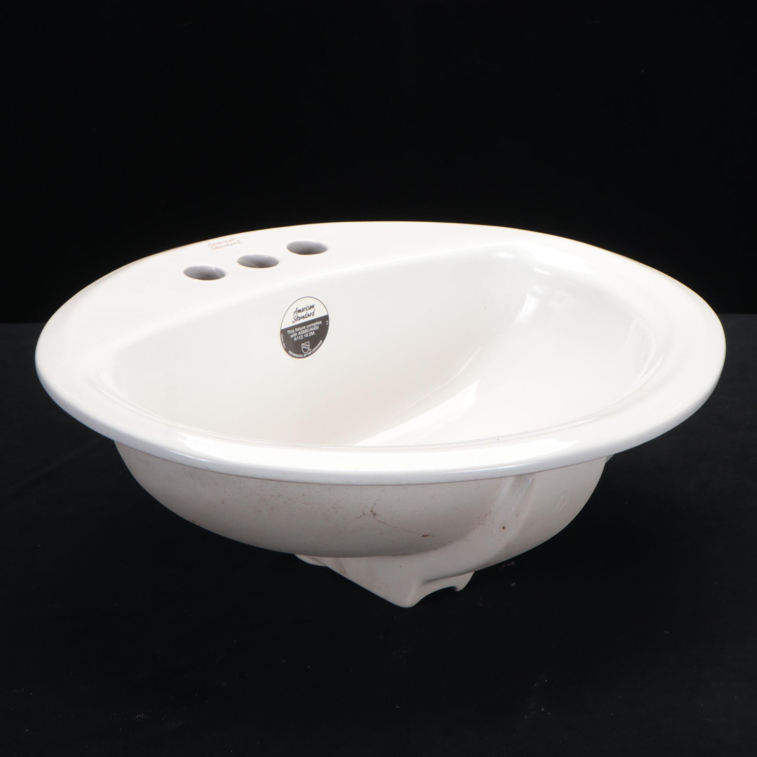 American Standard Self-Rimming Porcelain Bathroom Sink, 1998