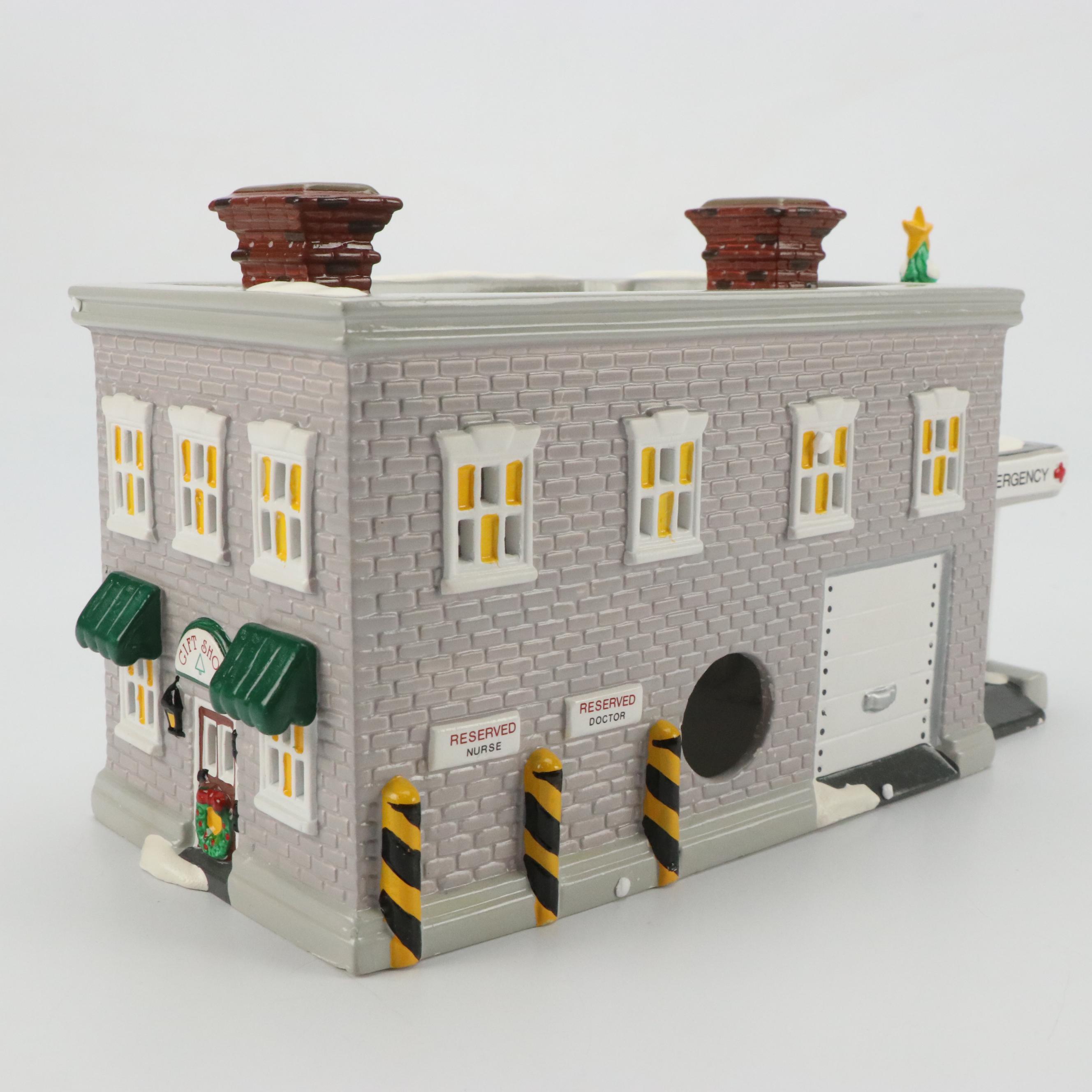 Department 56 Snowy Hills Hospital, Santa Comes to Town and Other Table Décor