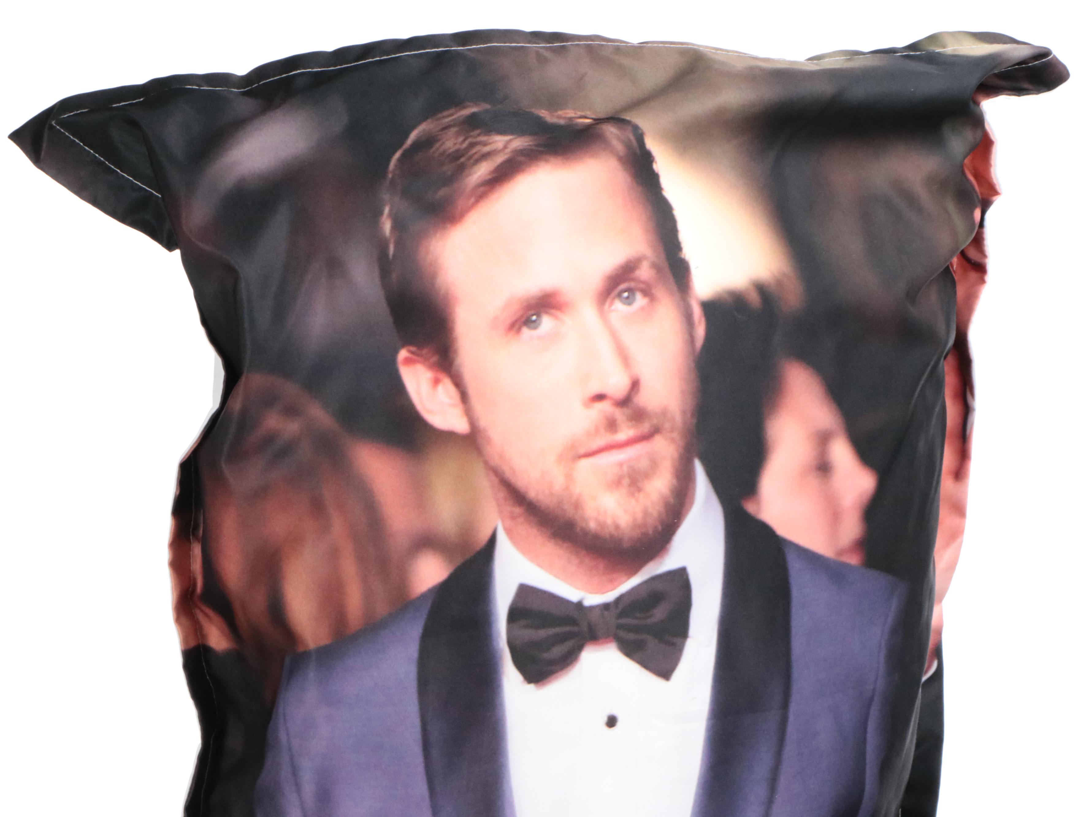 Ryan Gosling Full Body Pillow with Ashler Home Deco Faux Fur Rug