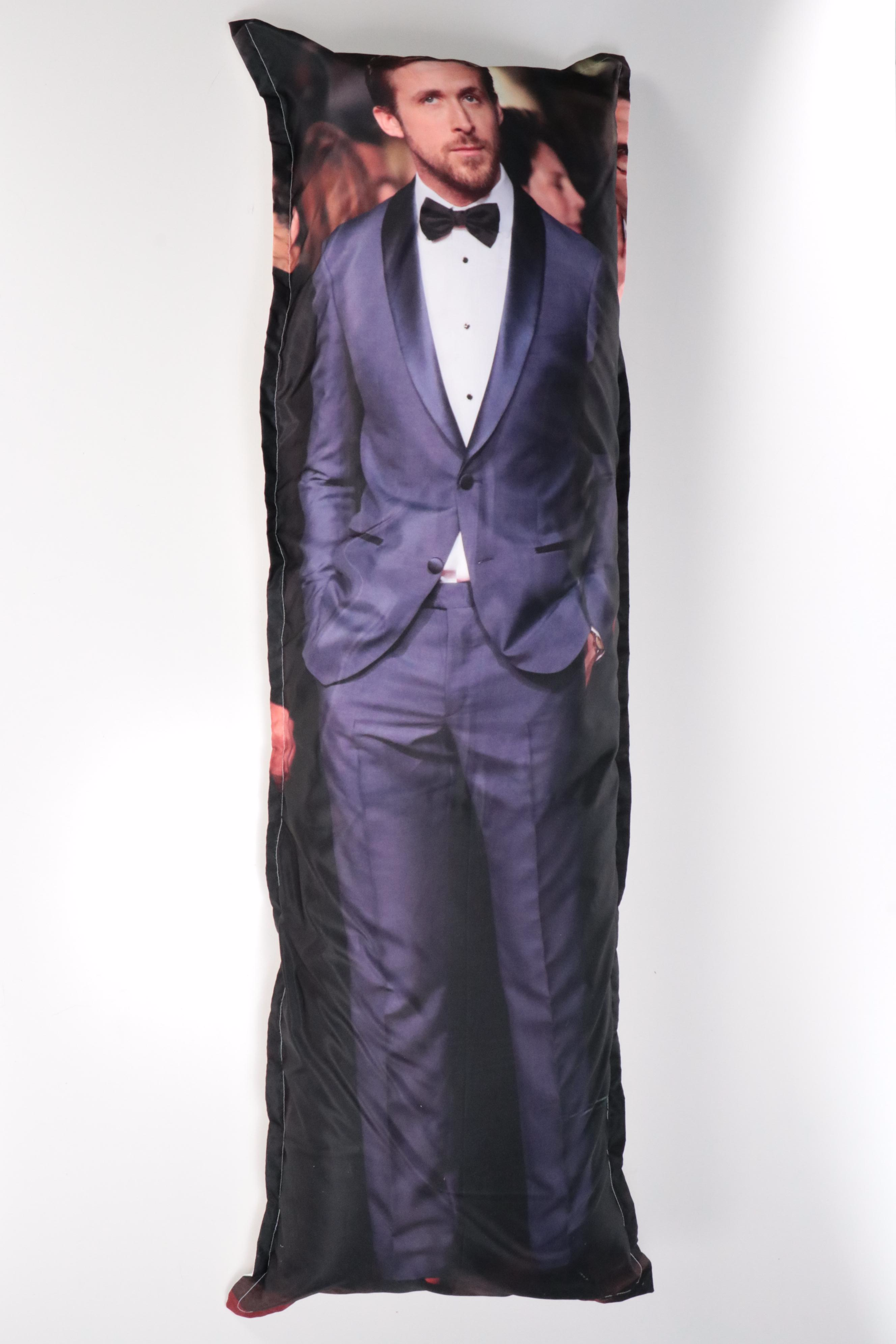 Ryan Gosling Full Body Pillow with Ashler Home Deco Faux Fur Rug