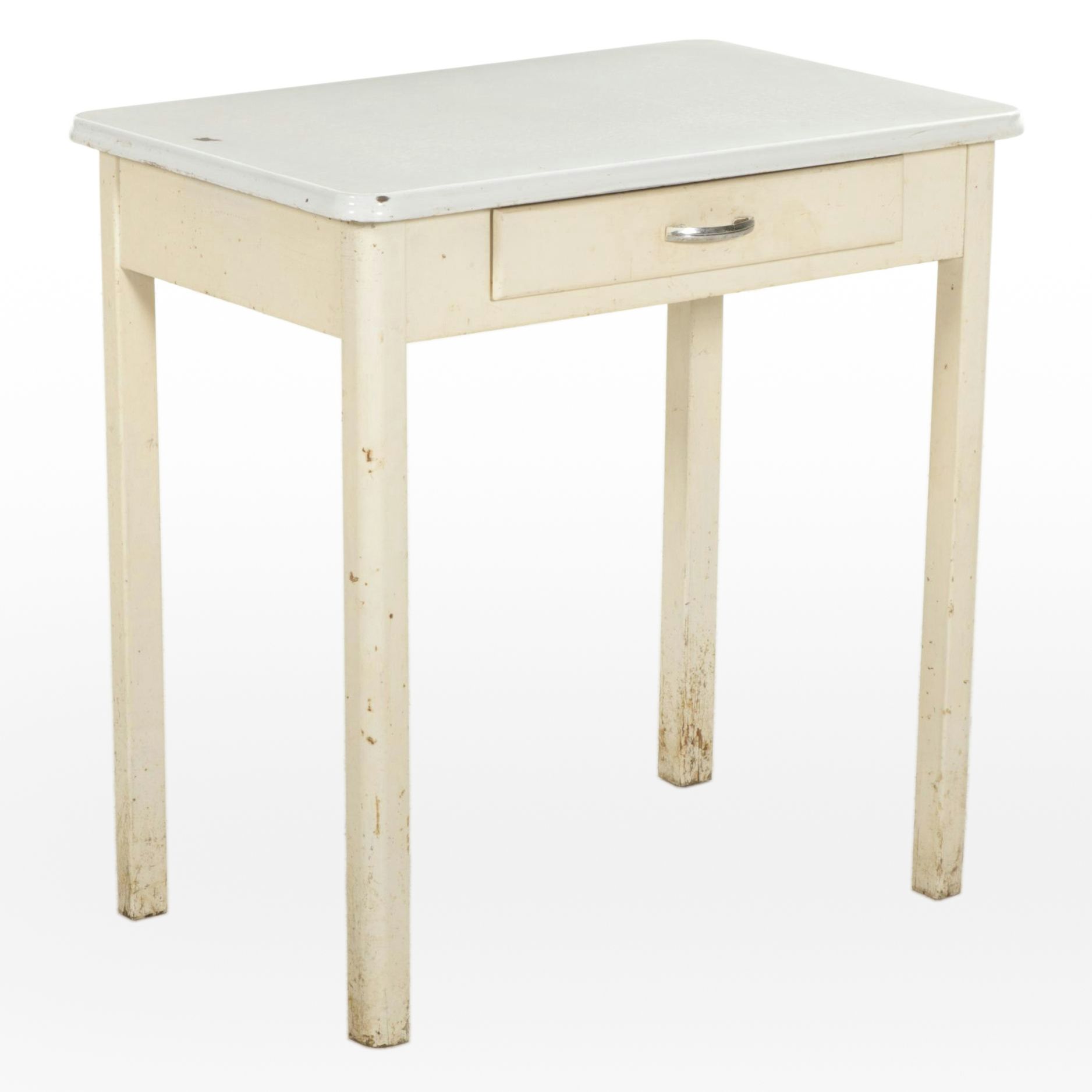 Mutschler Brothers "PortaBill" Work Table with Enamel Tabletop, Mid 20th Century