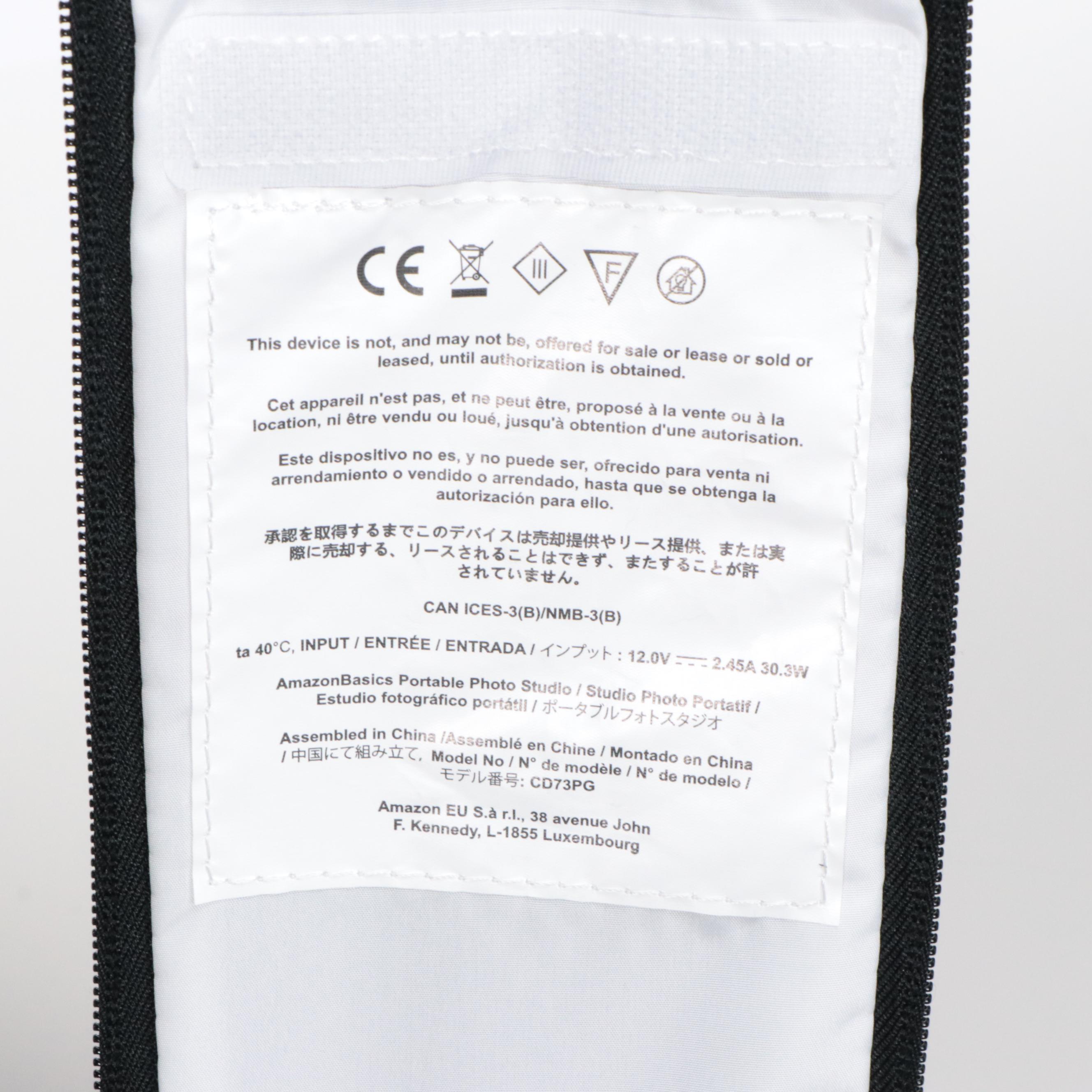 AmazonBasics CD73PG Portable Foldable Photo Studio Box