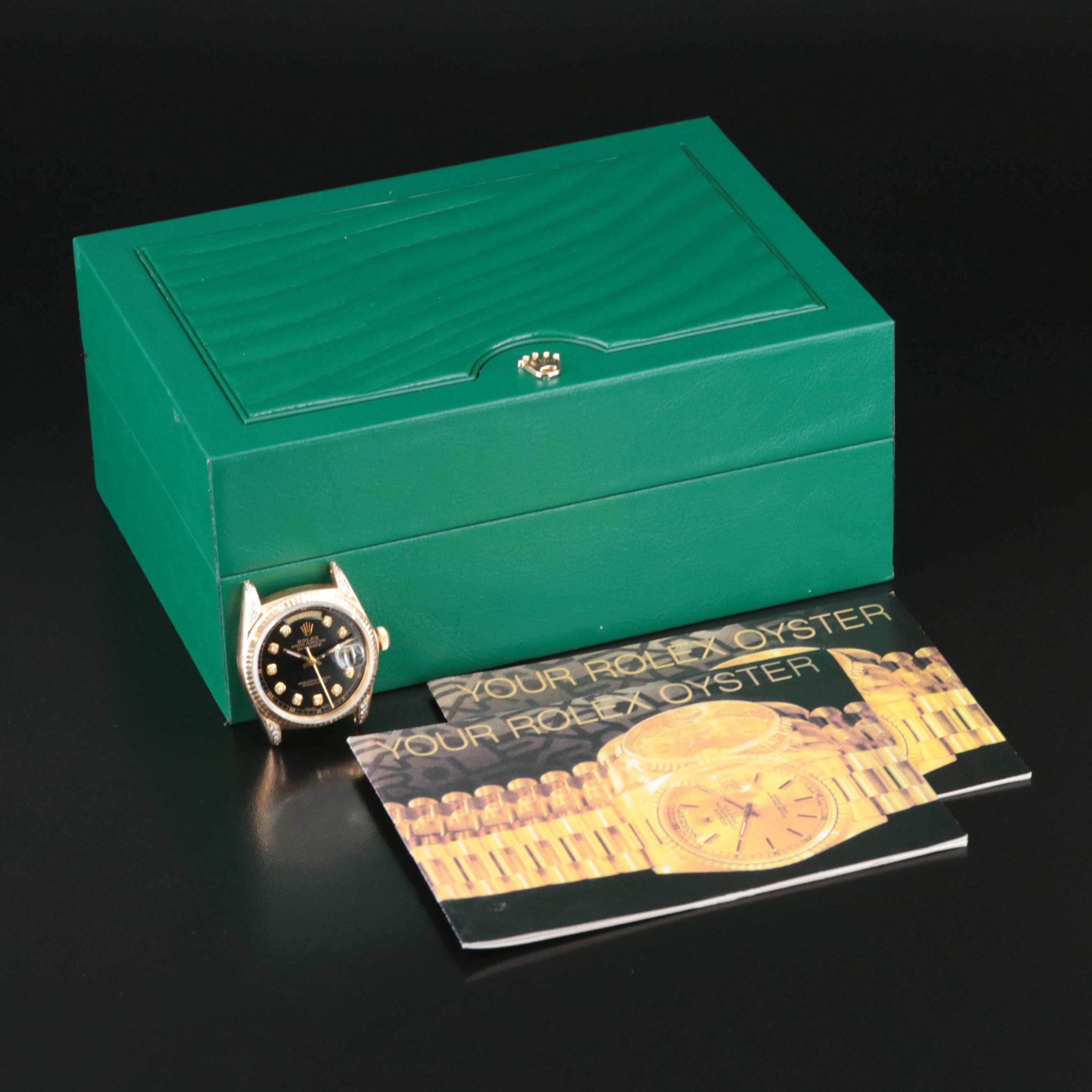 1989 Rolex Custom Diamond Dial and Case Day-Date Watch