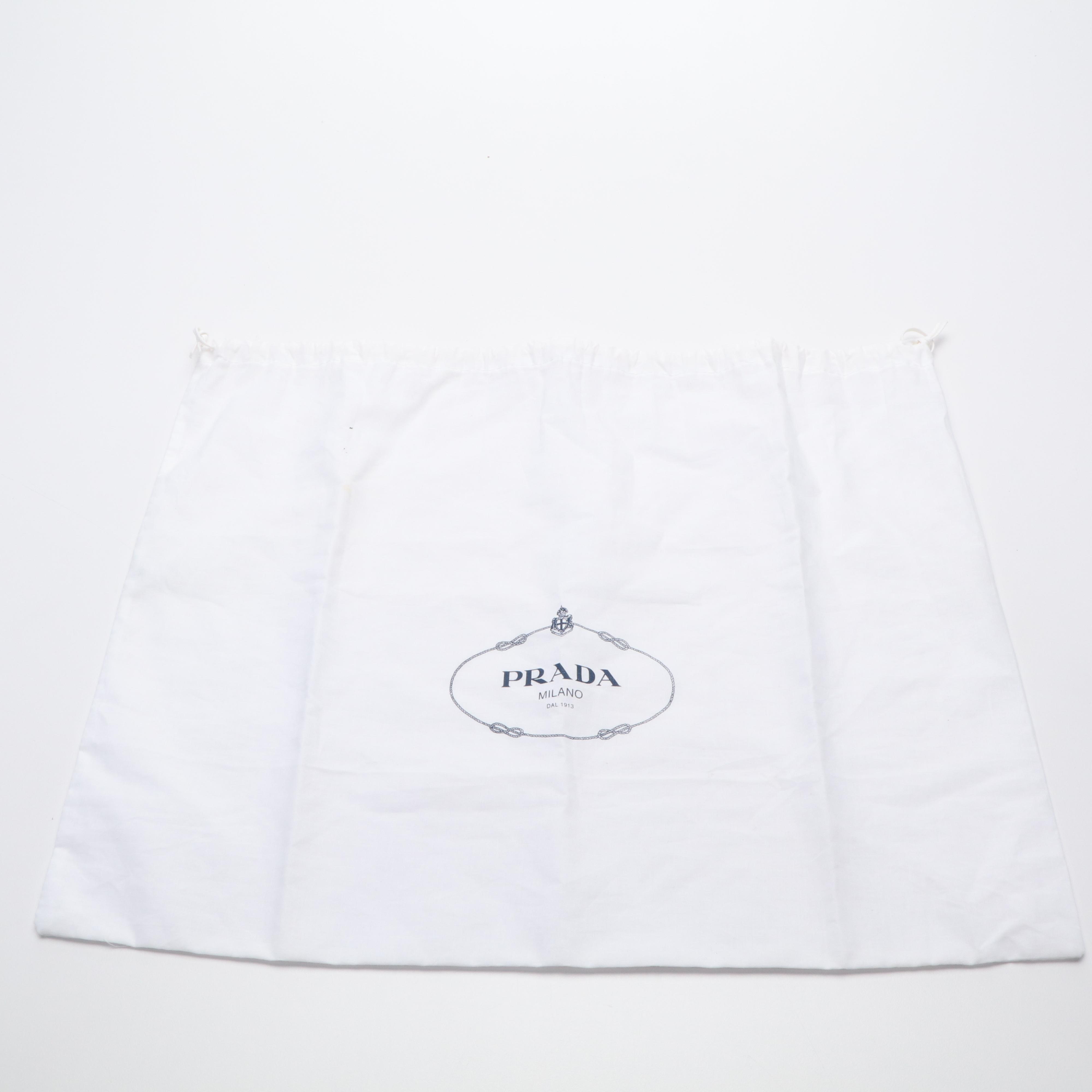 Prada Galleria Double Zip Tote Bag in Printed Grey and White Saffiano Leather