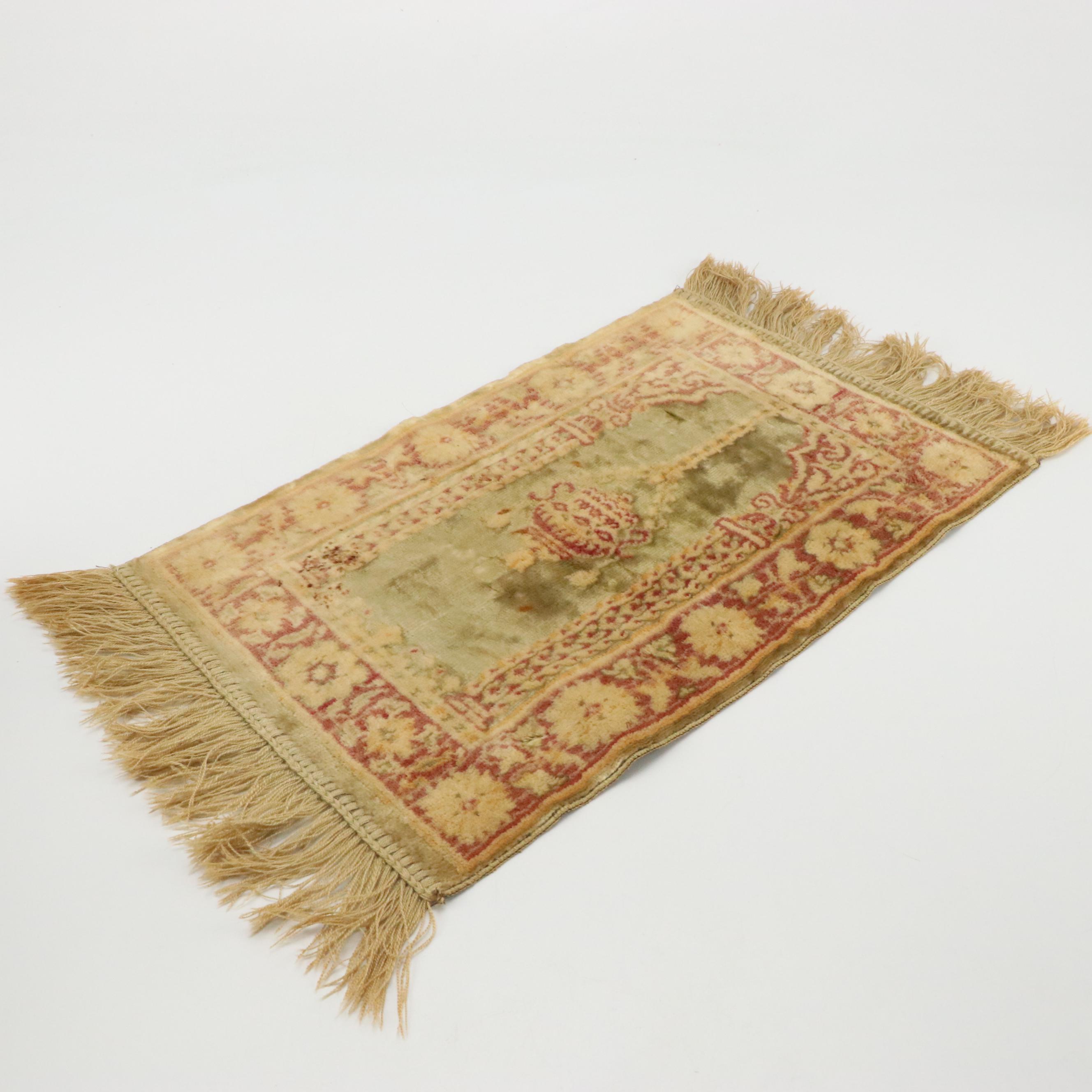 Chinese Shiwan Ware Fisherman with Tang Style Horse and Miniature Rug