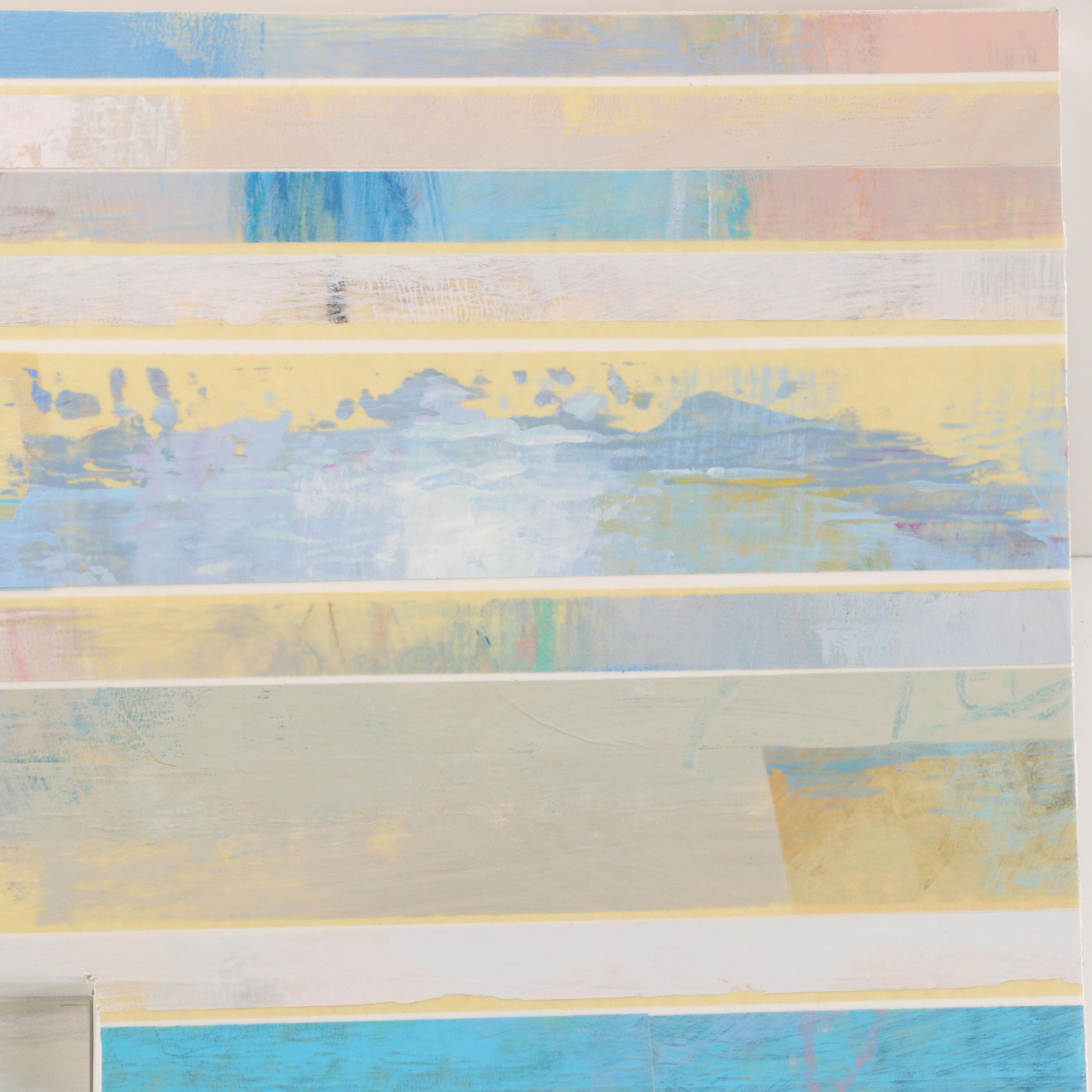 Ursula J. Brenner Dimensional Abstract Mixed Media Painting, 21st Century