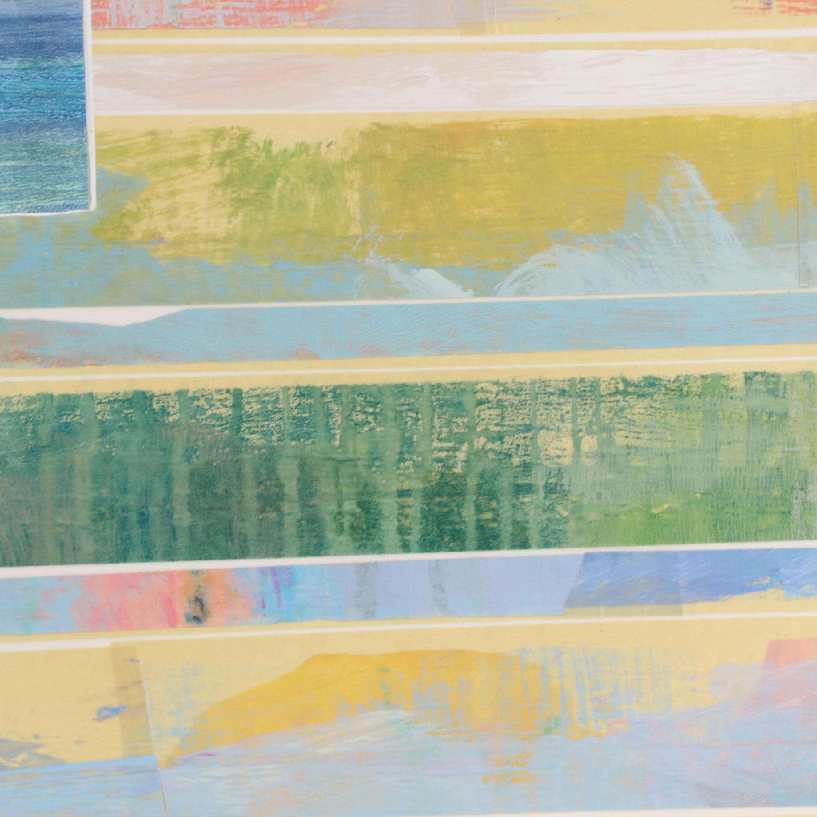 Ursula J. Brenner Dimensional Abstract Mixed Media Painting, 21st Century