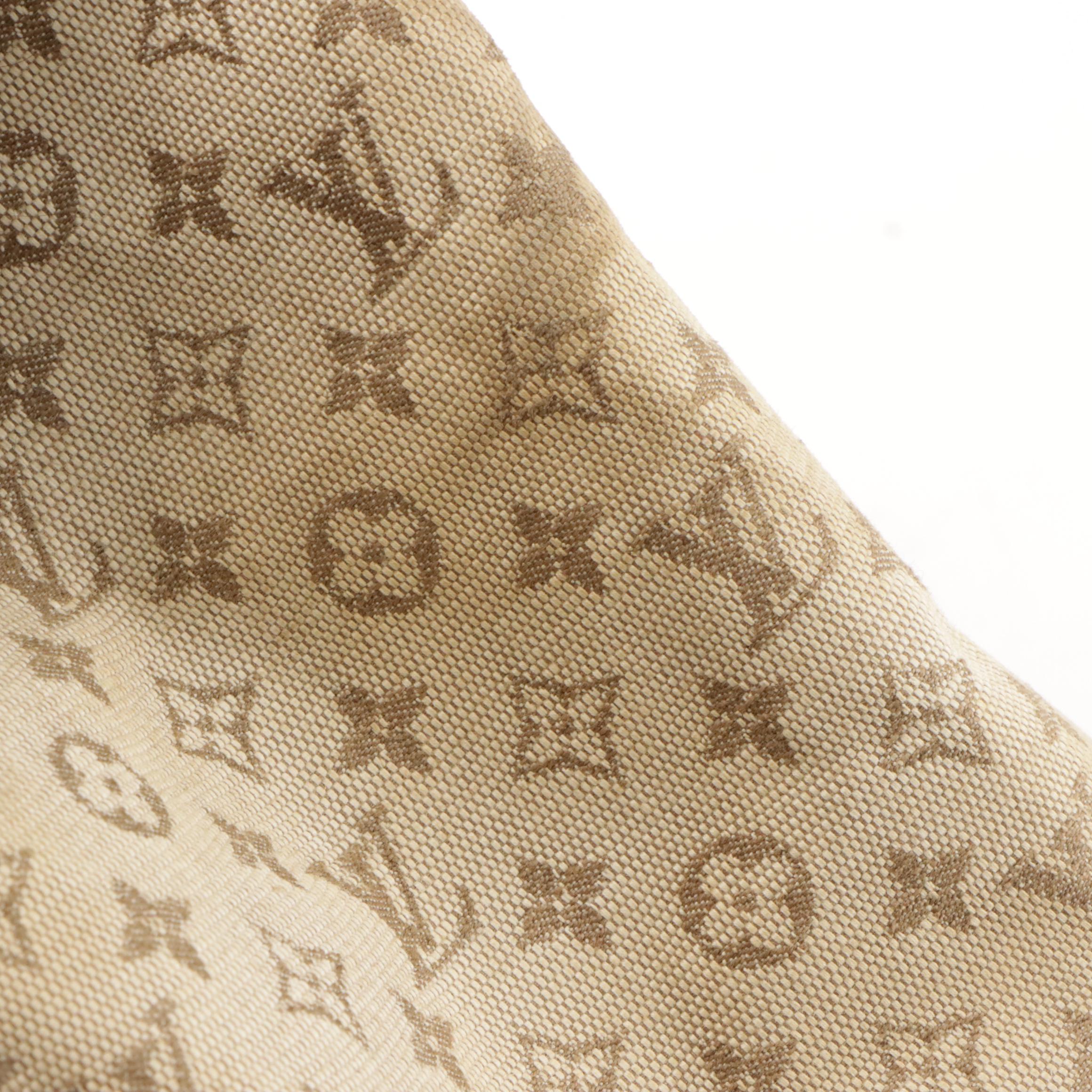 Louis Vuitton Josephine PM Bag in Beige Mini Lin Canvas and Dark Brown Leather