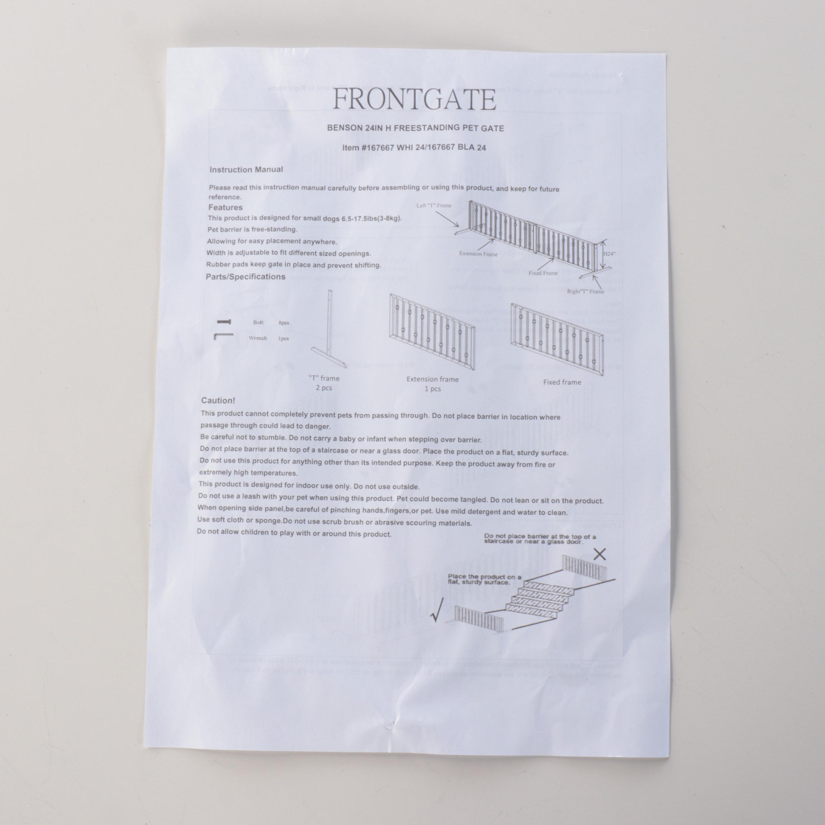 Frontgate Benson Freestanding Pet Cage in Black