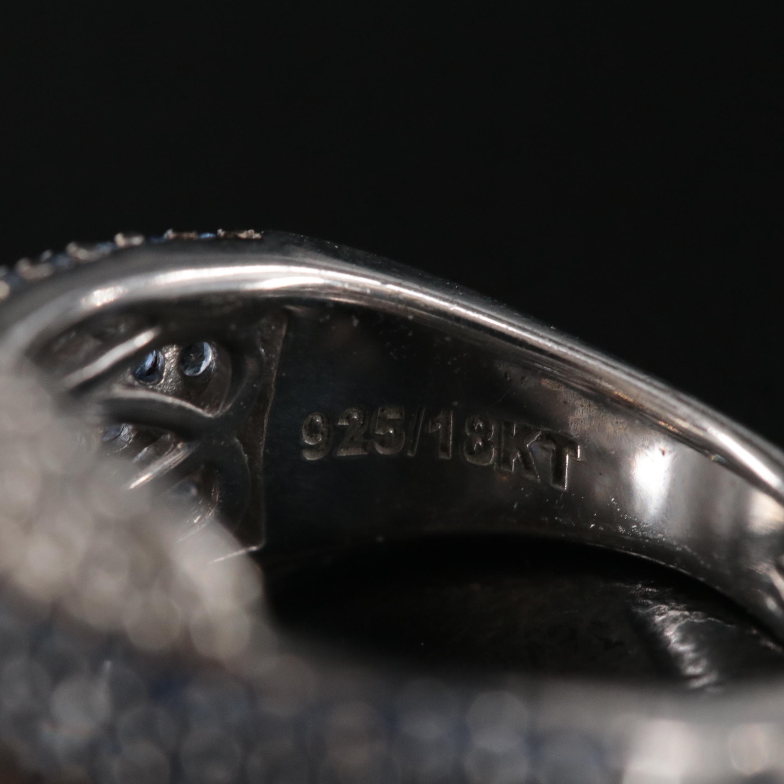 Suzy Le Vian Sterling Sapphire Buckle Ring