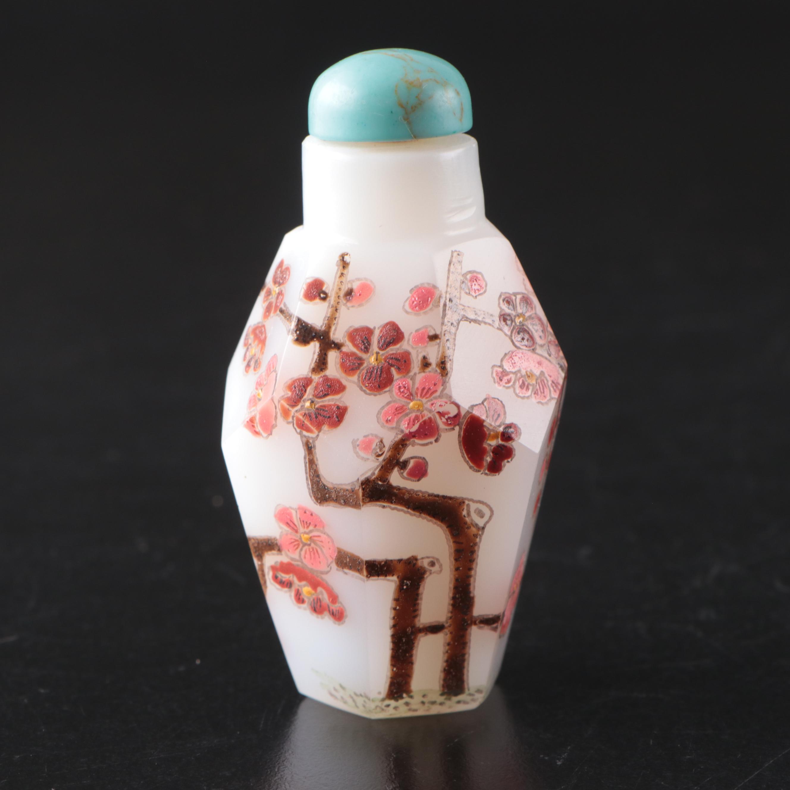 Chinese Hand-Painted Porcelain and Stone Snuff Bottles