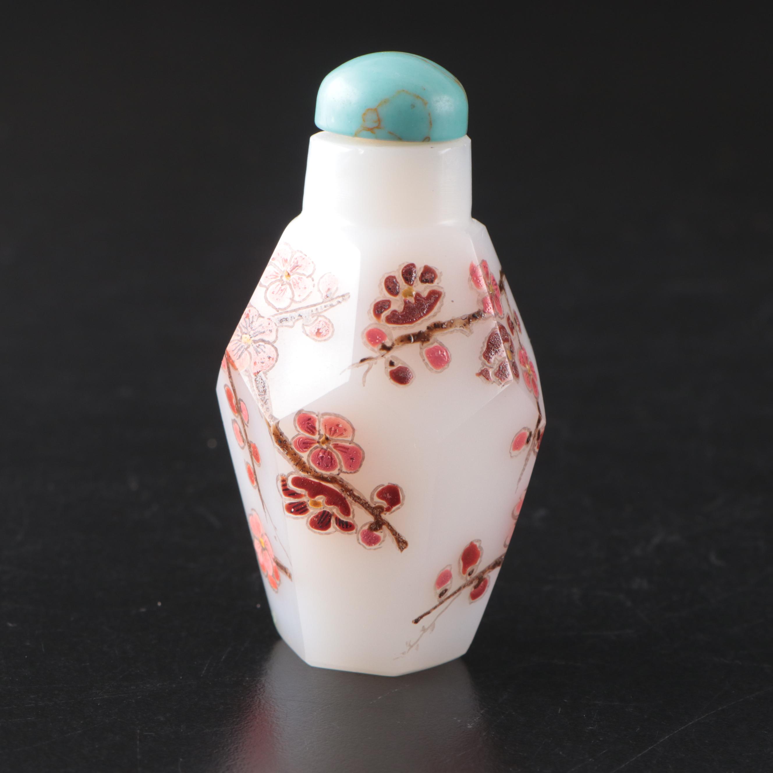 Chinese Hand-Painted Porcelain and Stone Snuff Bottles