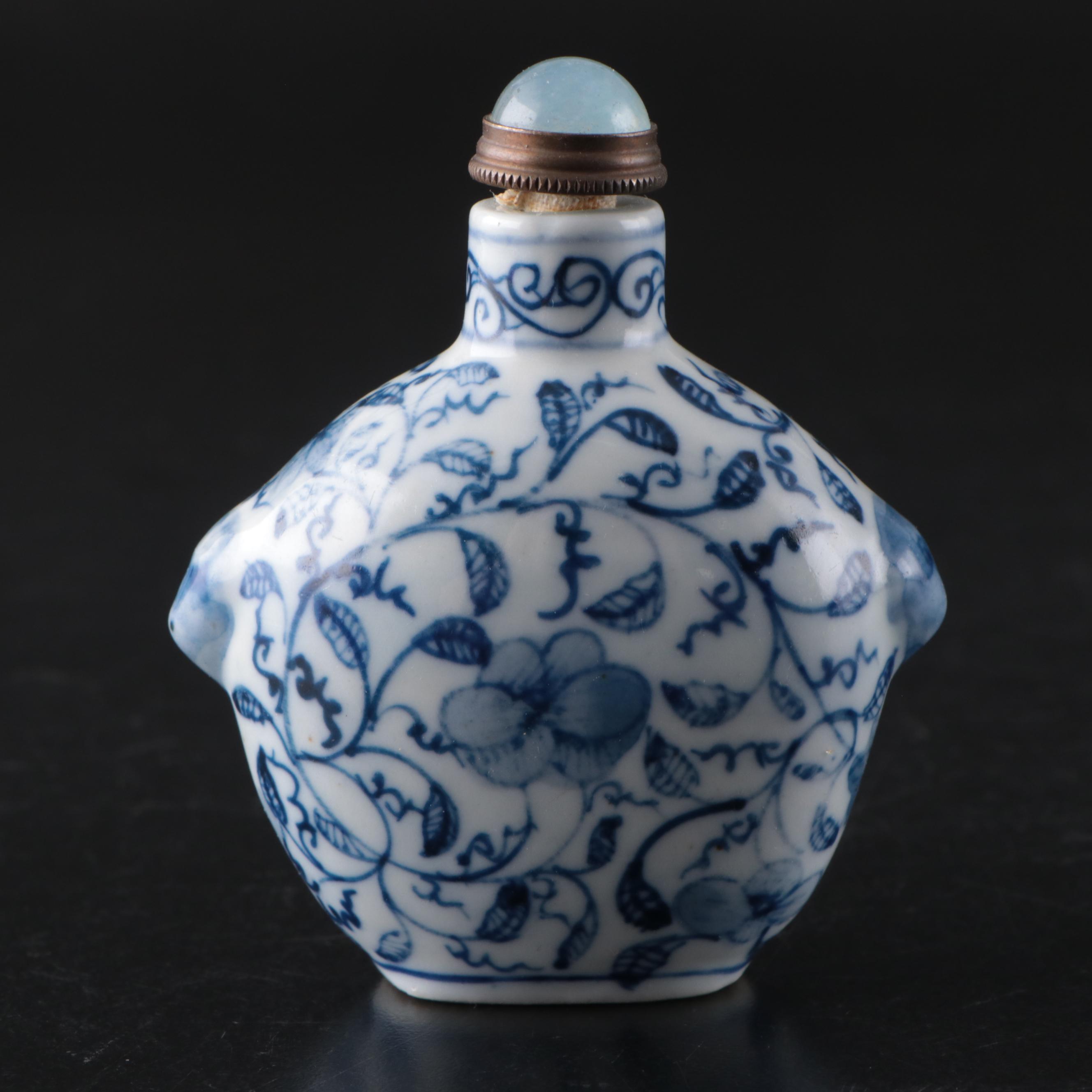 Chinese Hand-Painted Porcelain and Stone Snuff Bottles