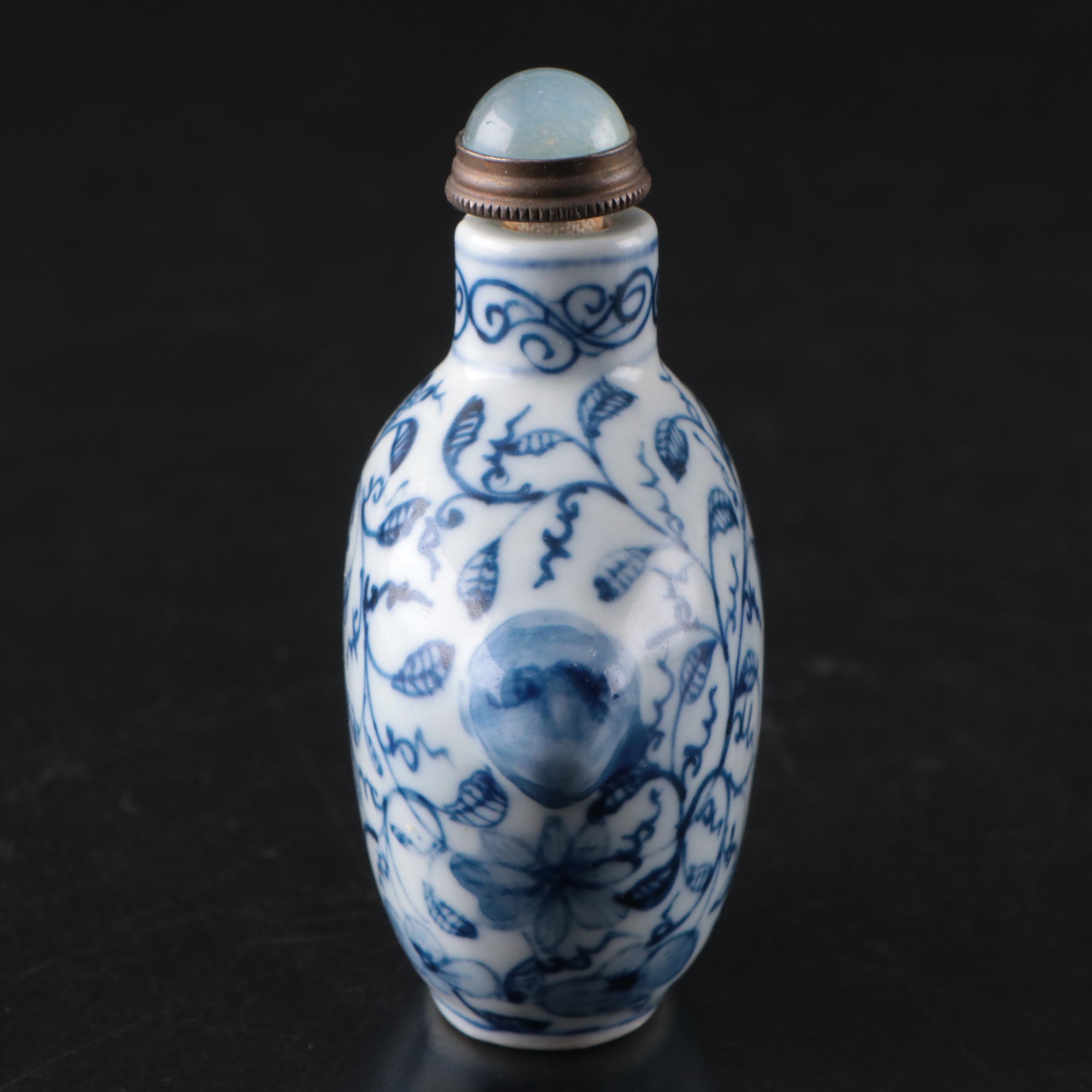 Chinese Hand-Painted Porcelain and Stone Snuff Bottles