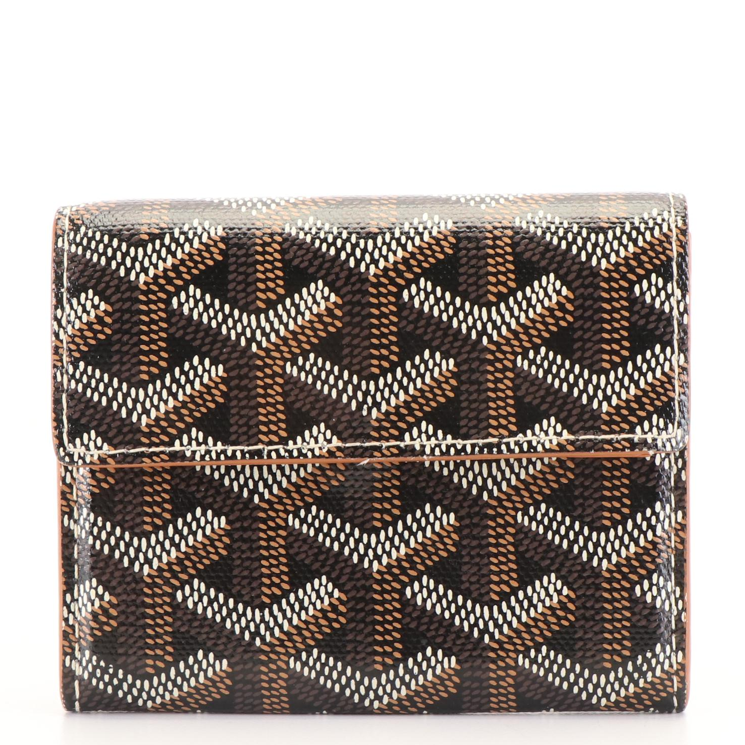 E. Goyard Leather Printed Card Case/Wallet
