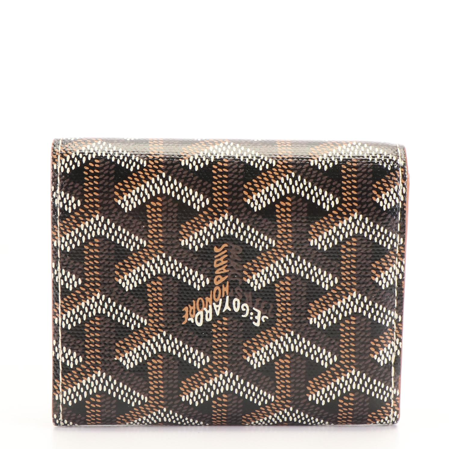 E. Goyard Leather Printed Card Case/Wallet