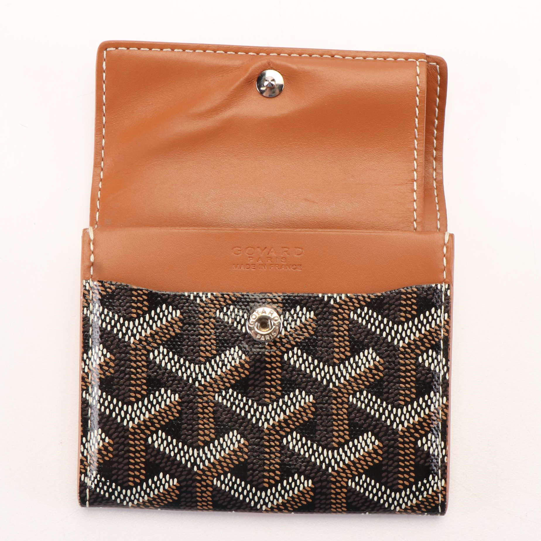 E. Goyard Leather Printed Card Case/Wallet