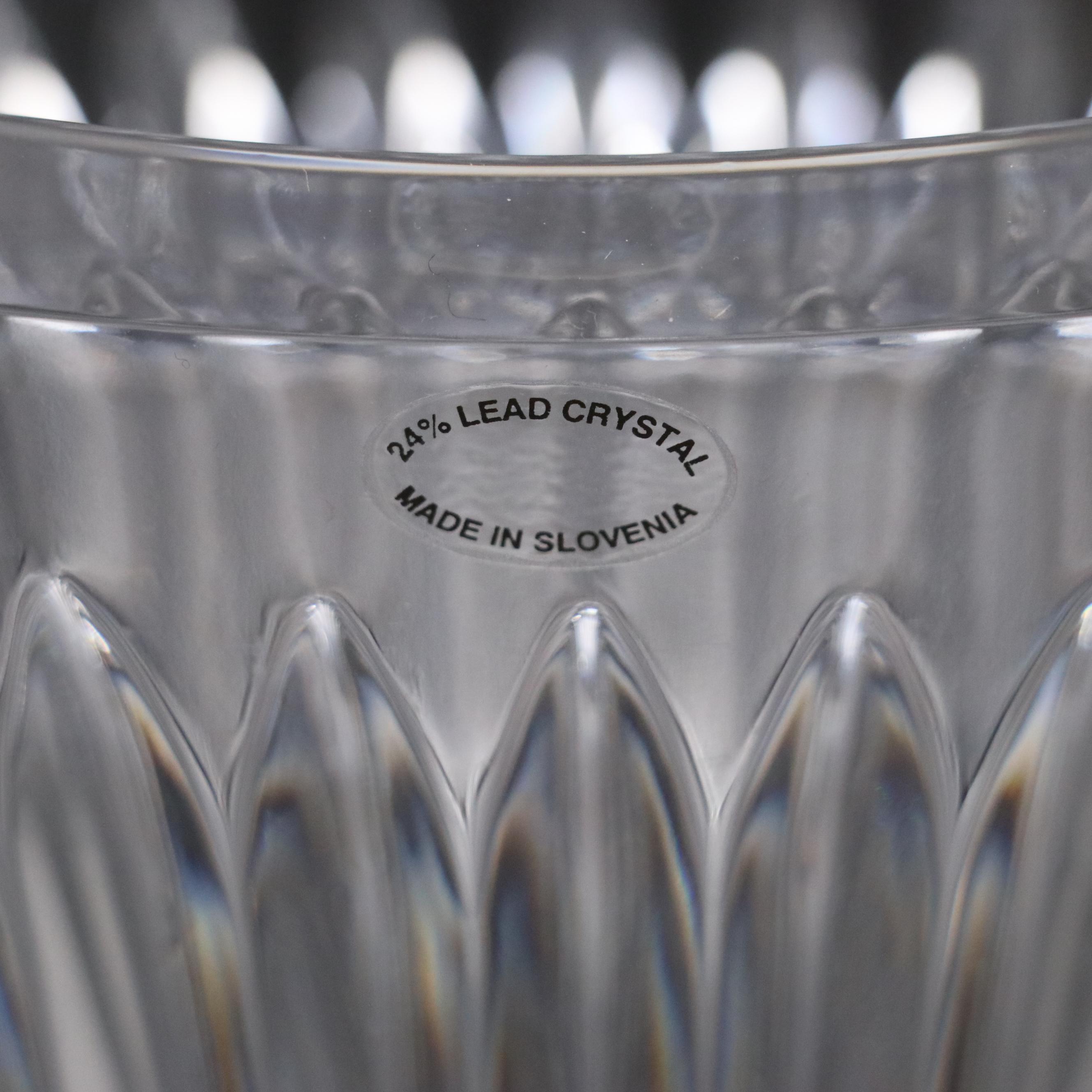 Mikasa "Meridian" Crystal Pocket Vase with Scottish Cut Crystal Candy Dish