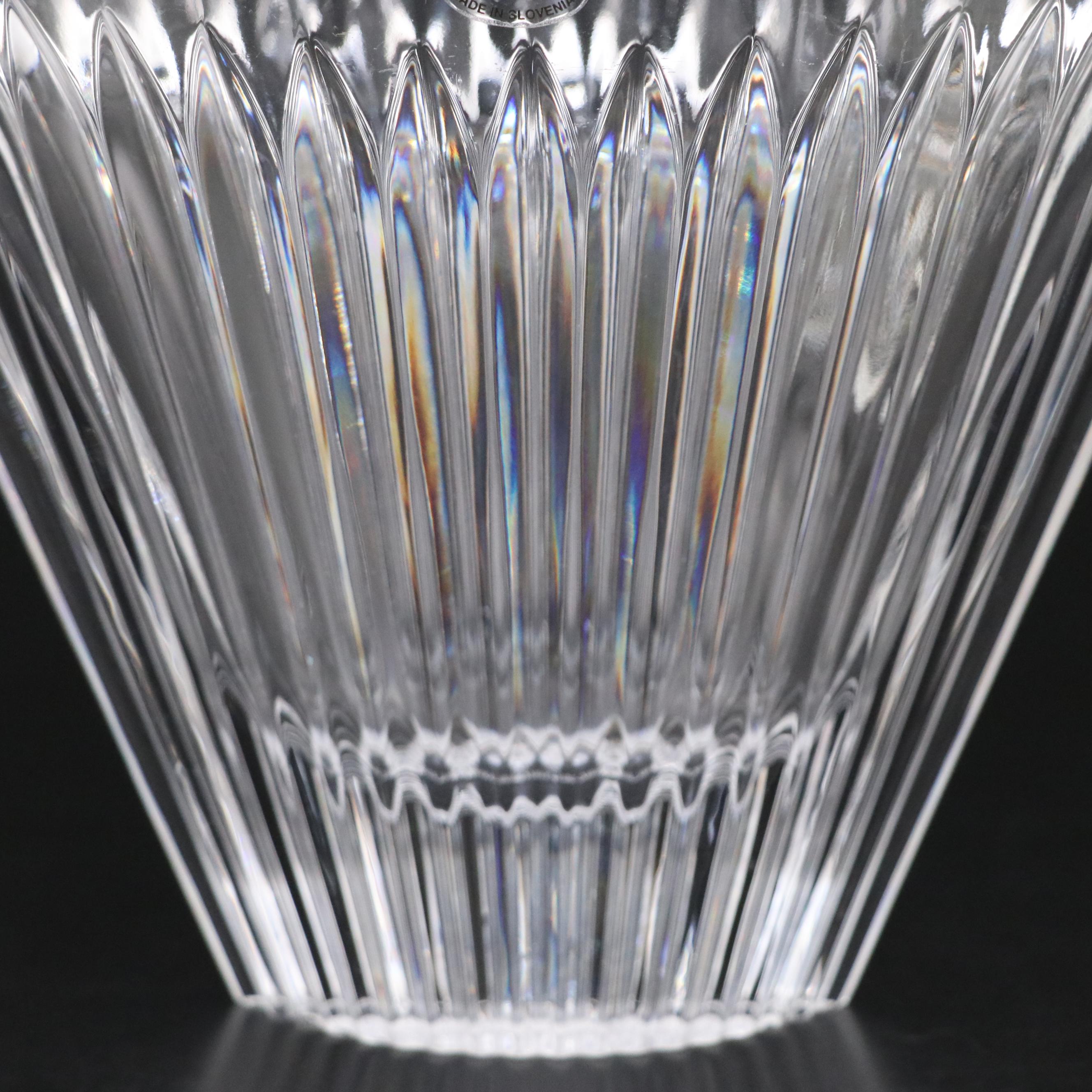Mikasa "Meridian" Crystal Pocket Vase with Scottish Cut Crystal Candy Dish