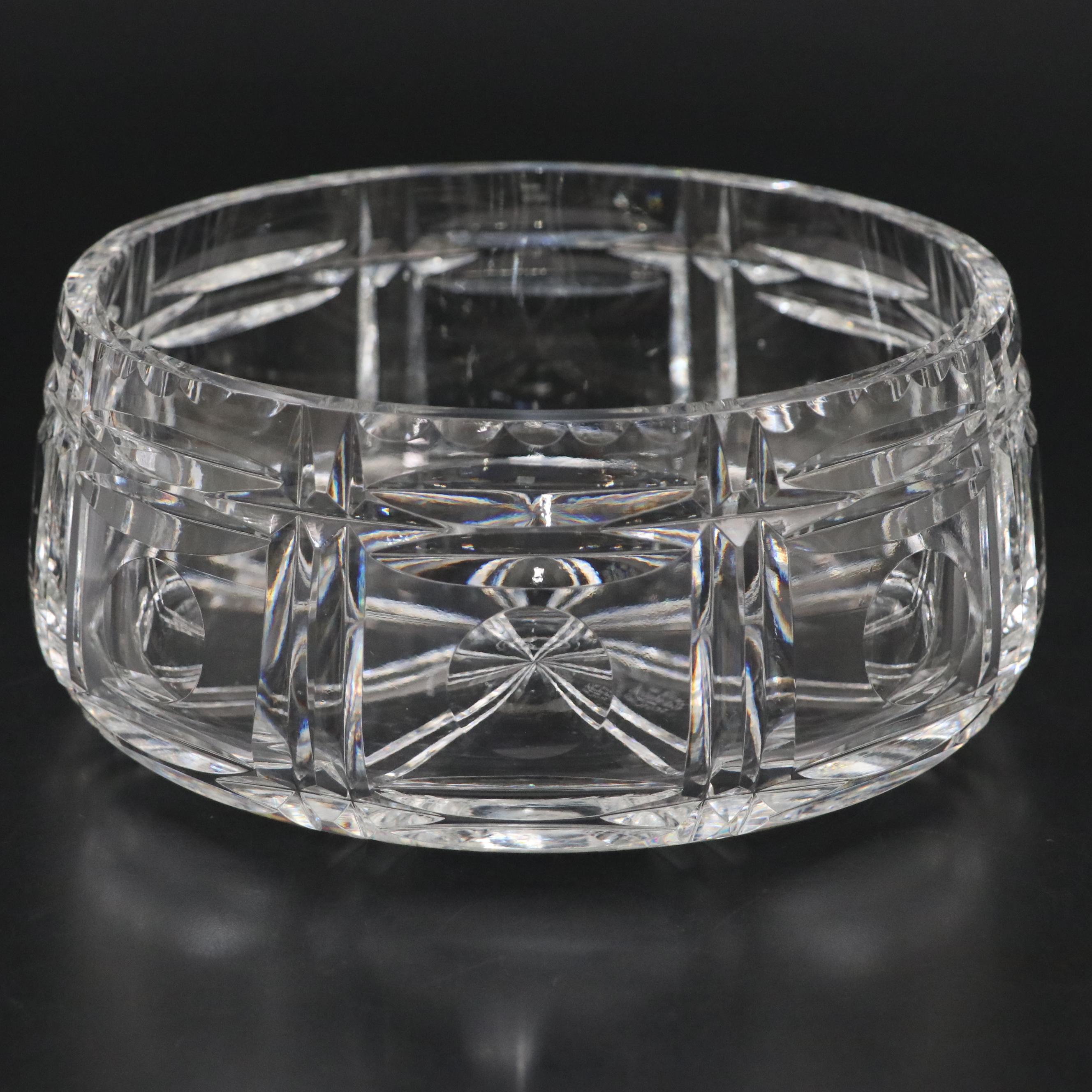 Mikasa "Meridian" Crystal Pocket Vase with Scottish Cut Crystal Candy Dish