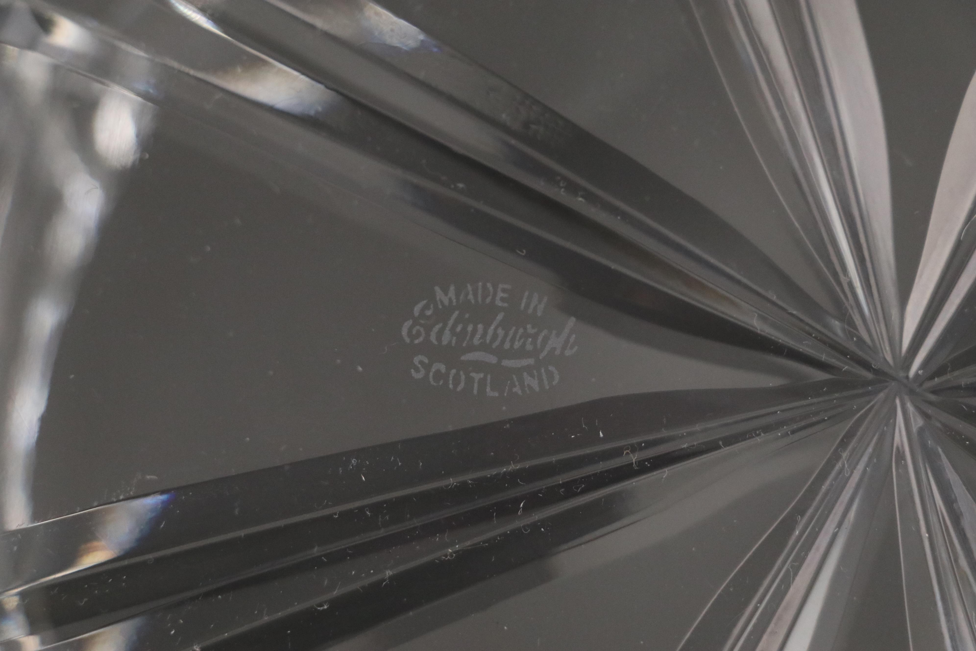 Mikasa "Meridian" Crystal Pocket Vase with Scottish Cut Crystal Candy Dish